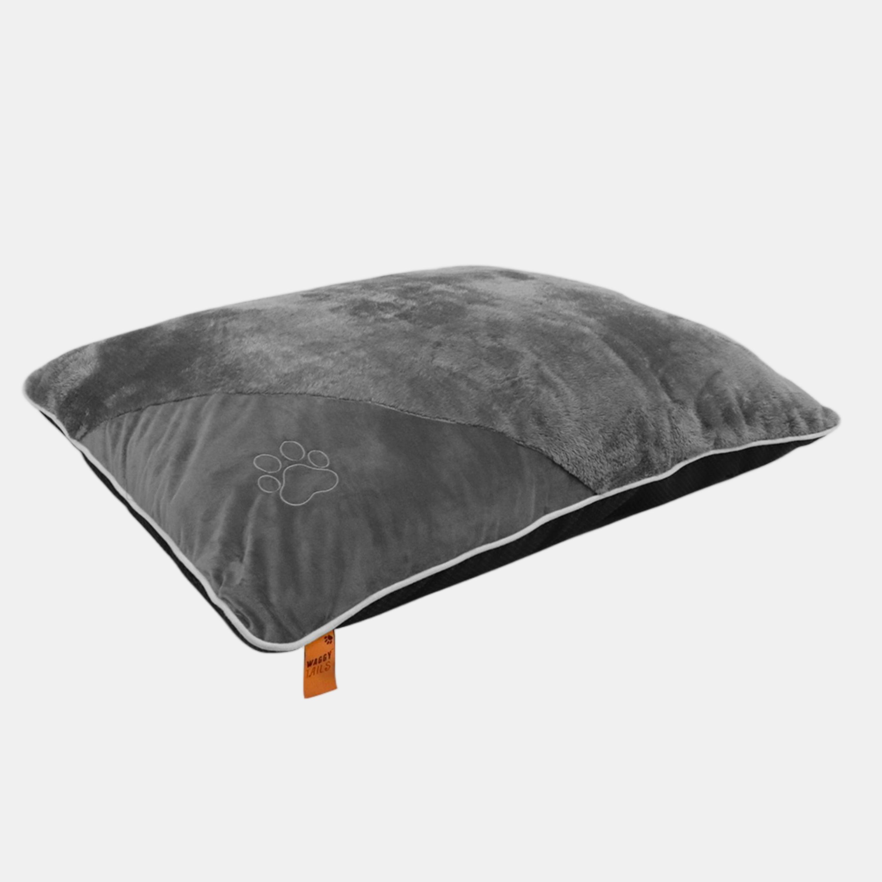 Grey Velour - Waggy Tails - Cushion - 1