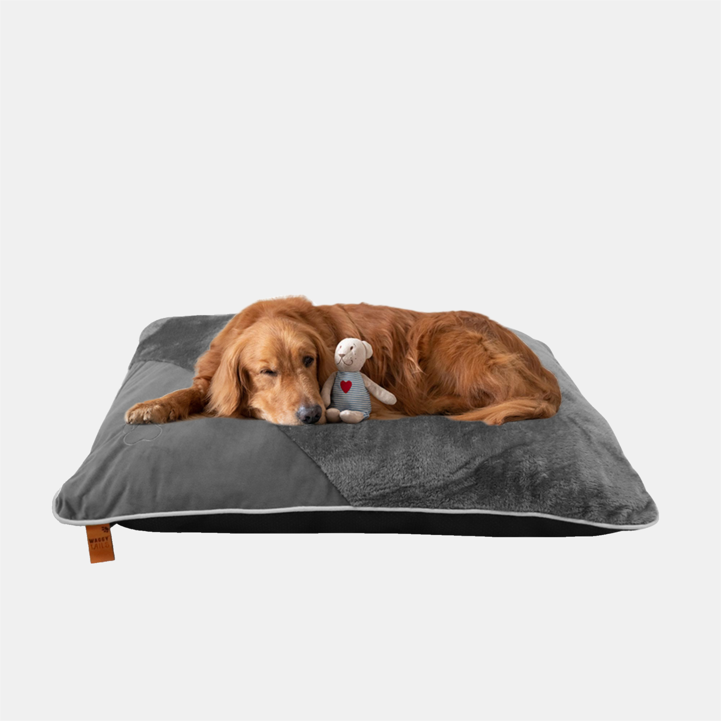 Grey Velour - Waggy Tails - Cushion - 3