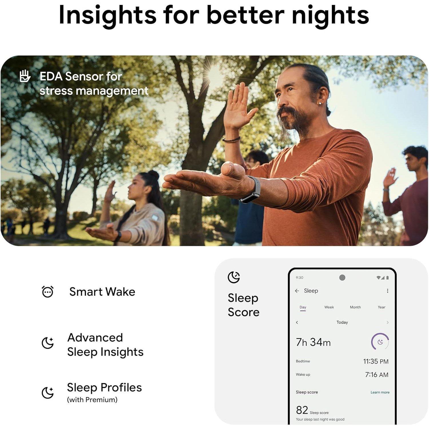 Black - Fitbit - 6 Fitness Obsidian Black Tracker with Heart Rate GPS Premium Membership and Health Tools - 4