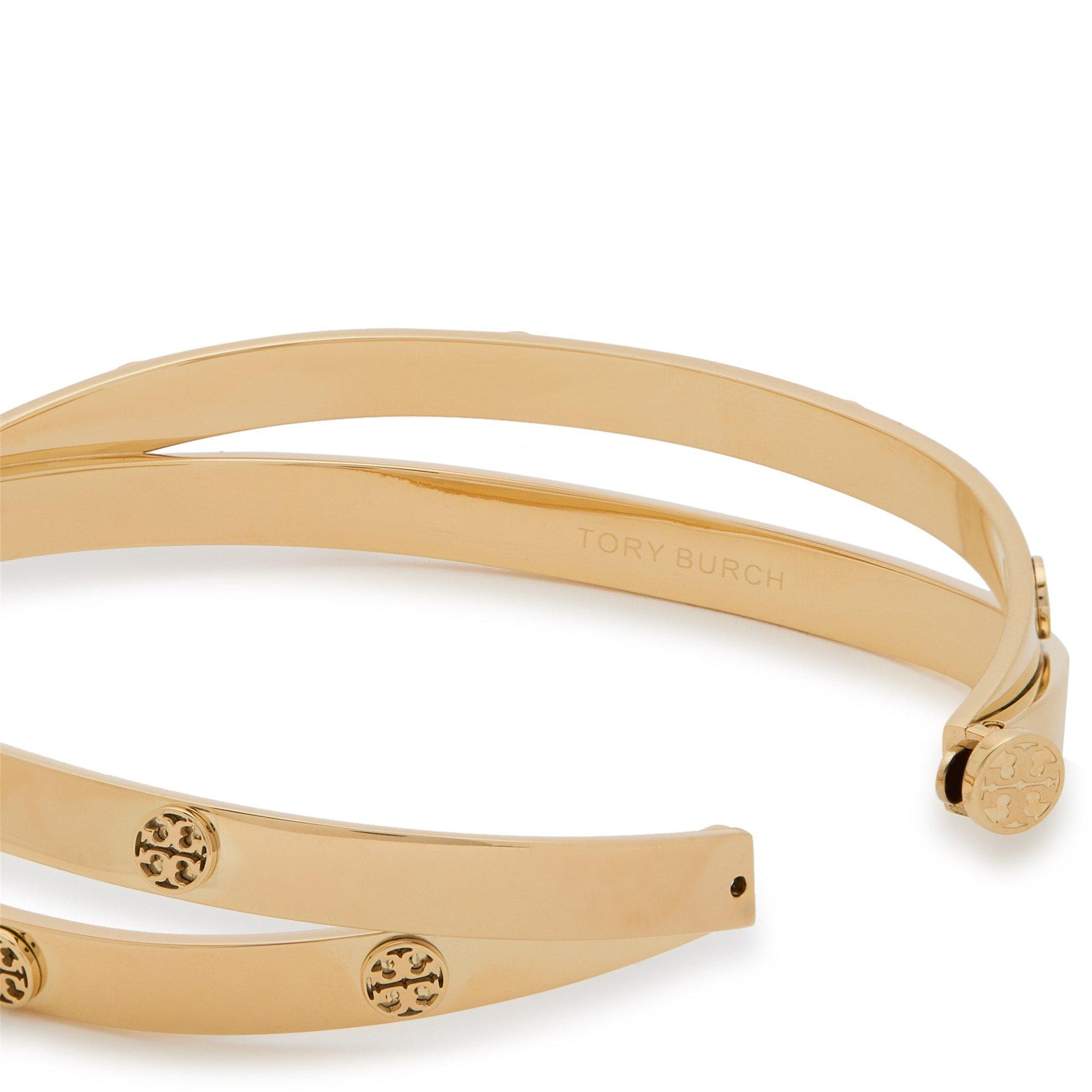 GOLD - Tory Burch - Women's Icon Double Stainless Steel Bangle - 4