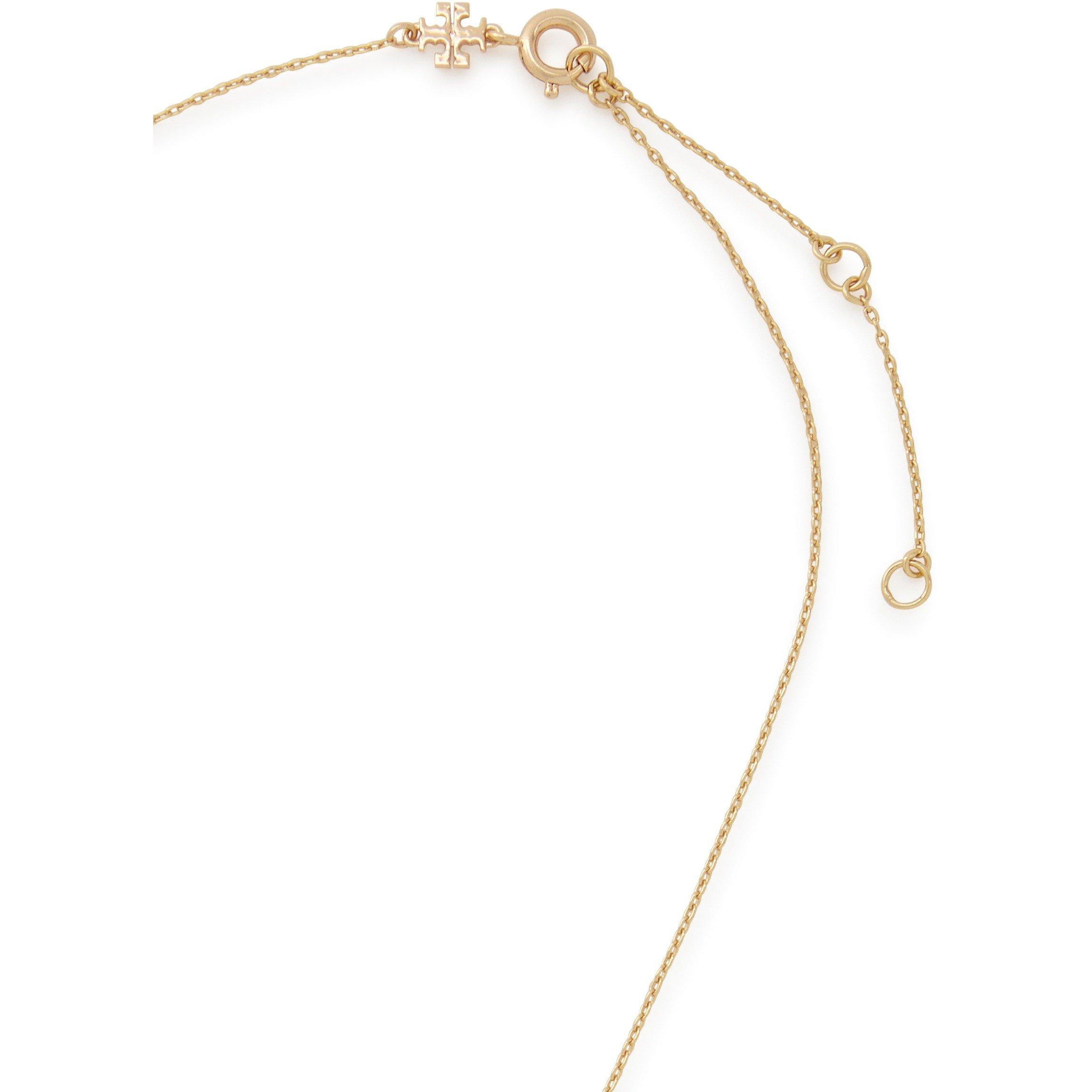 GOLD - Tory Burch - Icon Pave Charm Pendant Neckla - 4