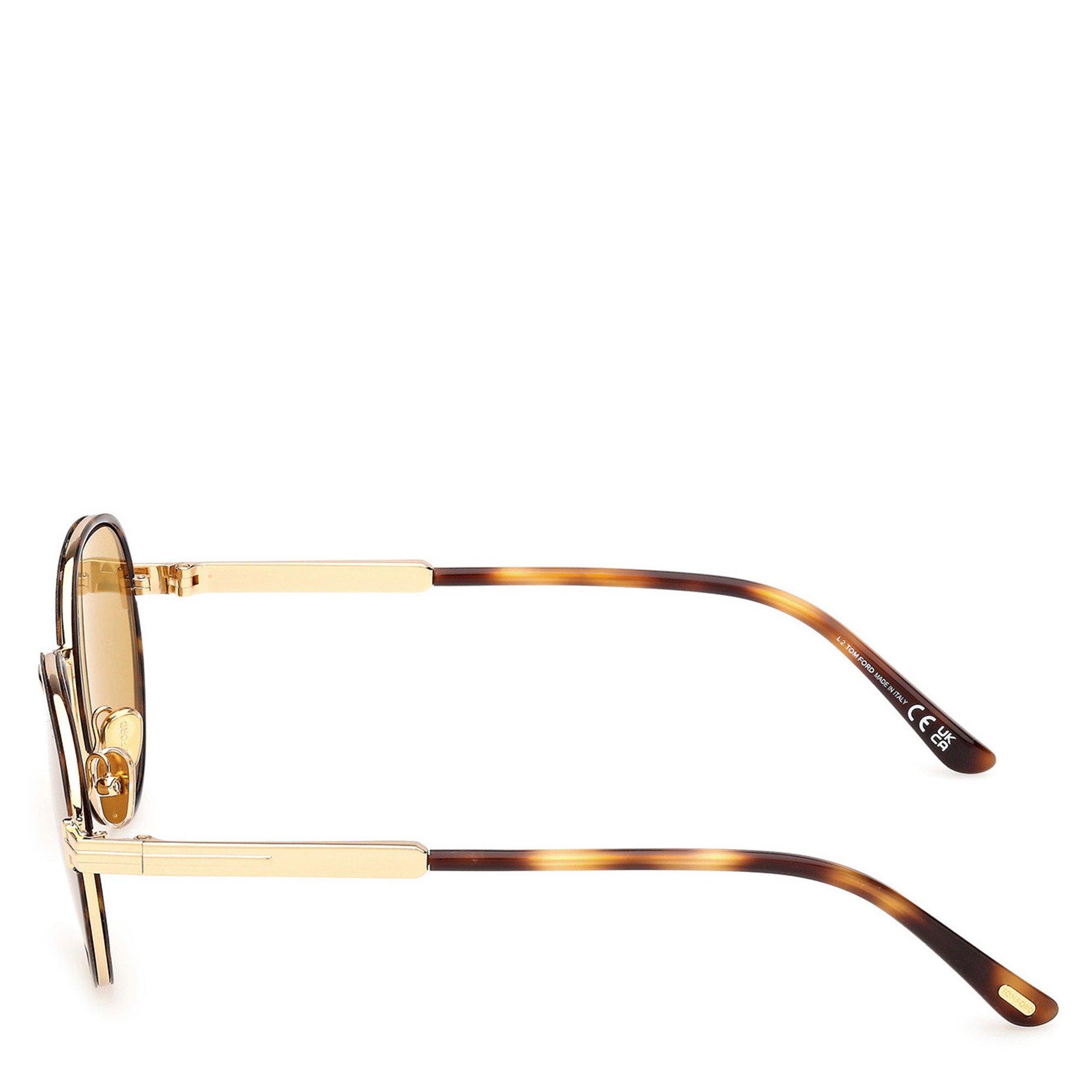 BROWN AND OTHER - Tom Ford - TF JET02 M METAL ROUND SG - 3