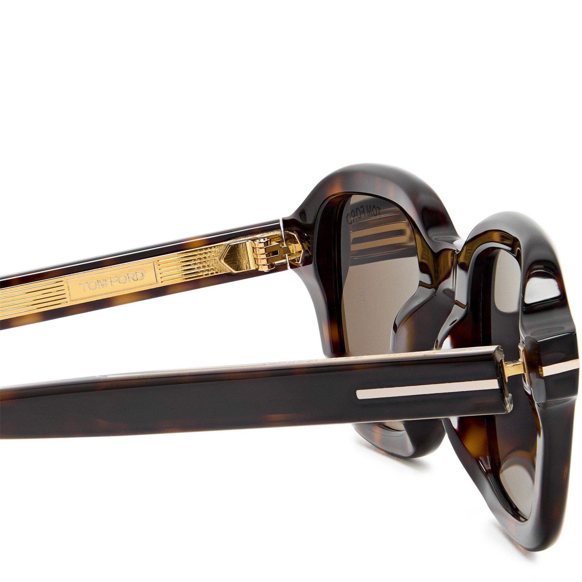 BROWN HAVANA - Tom Ford - Men's Icon Acetate Rectangle Sunglasses - 3