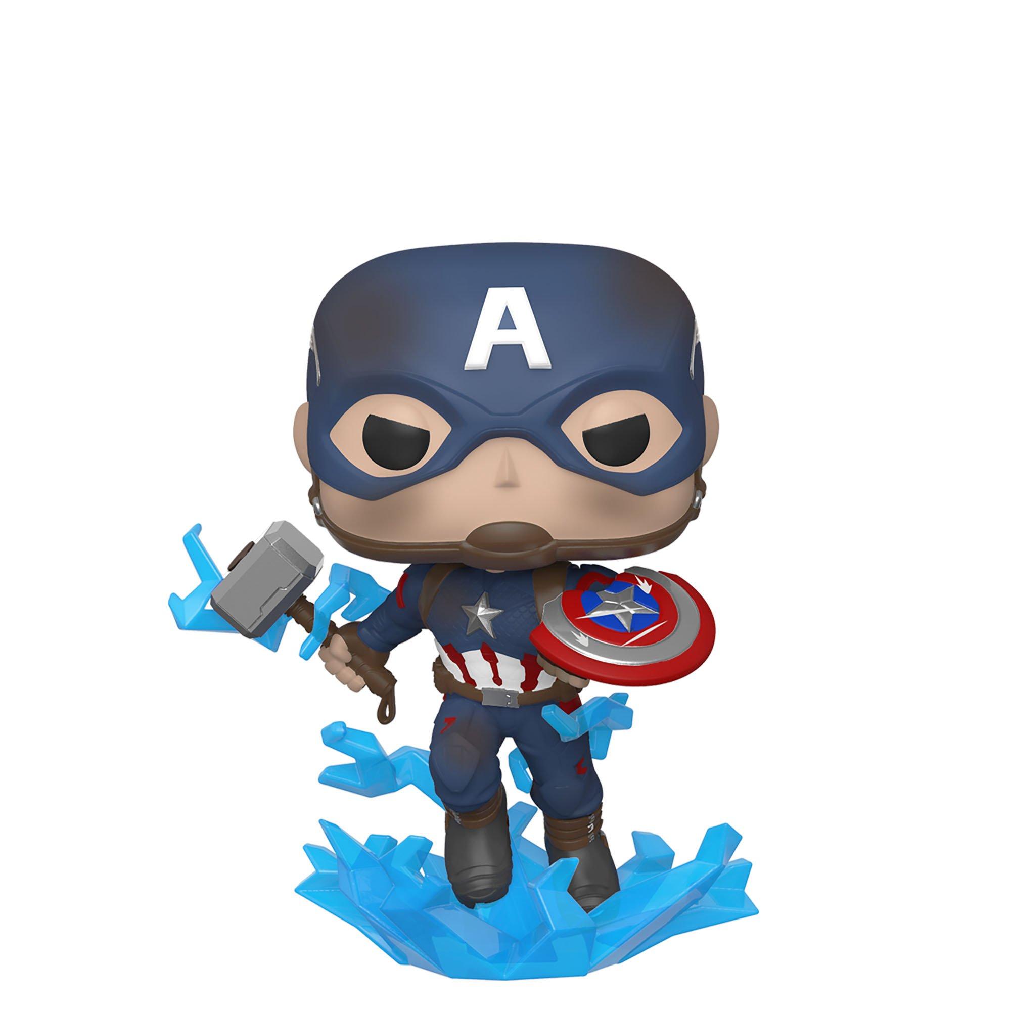 VIŠEBOJAN - GAME - POP Marvel: Endgame- Captain America w/Broken Shield & Mjolnir - 2