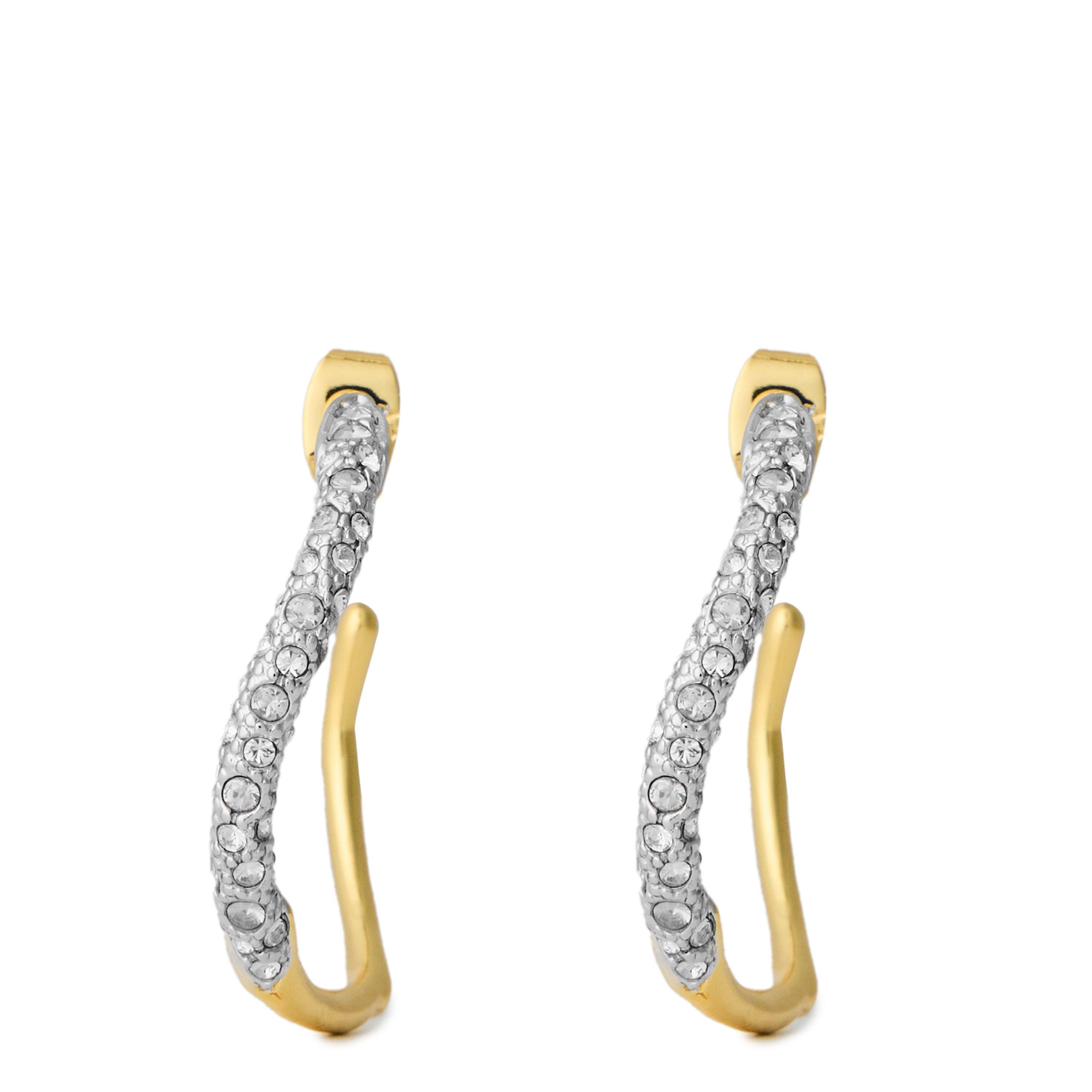 GOLD - Alexis Bittar - GOLD CRYSTAL PAVE HOOP EA - 1