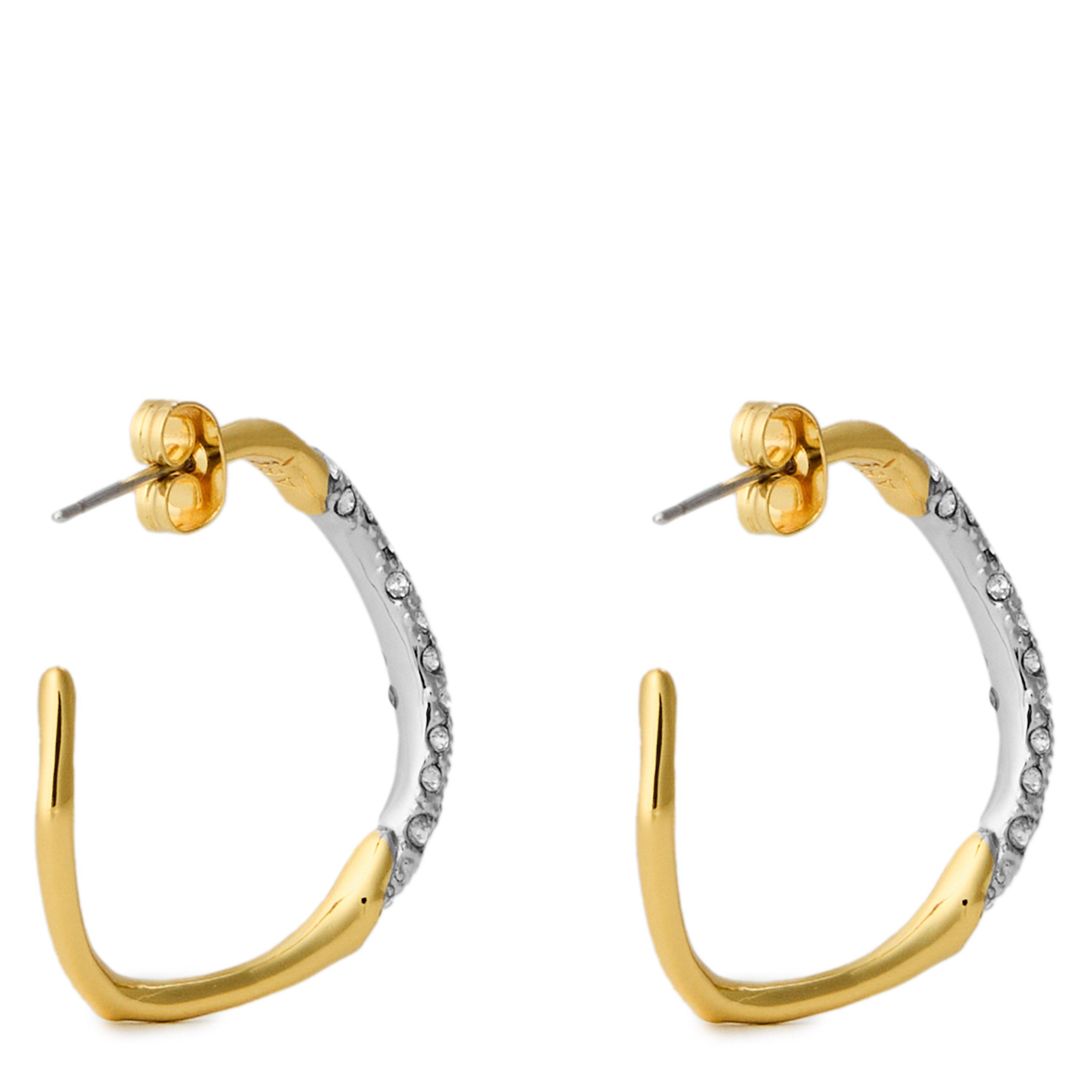 GOLD - Alexis Bittar - GOLD CRYSTAL PAVE HOOP EA - 2