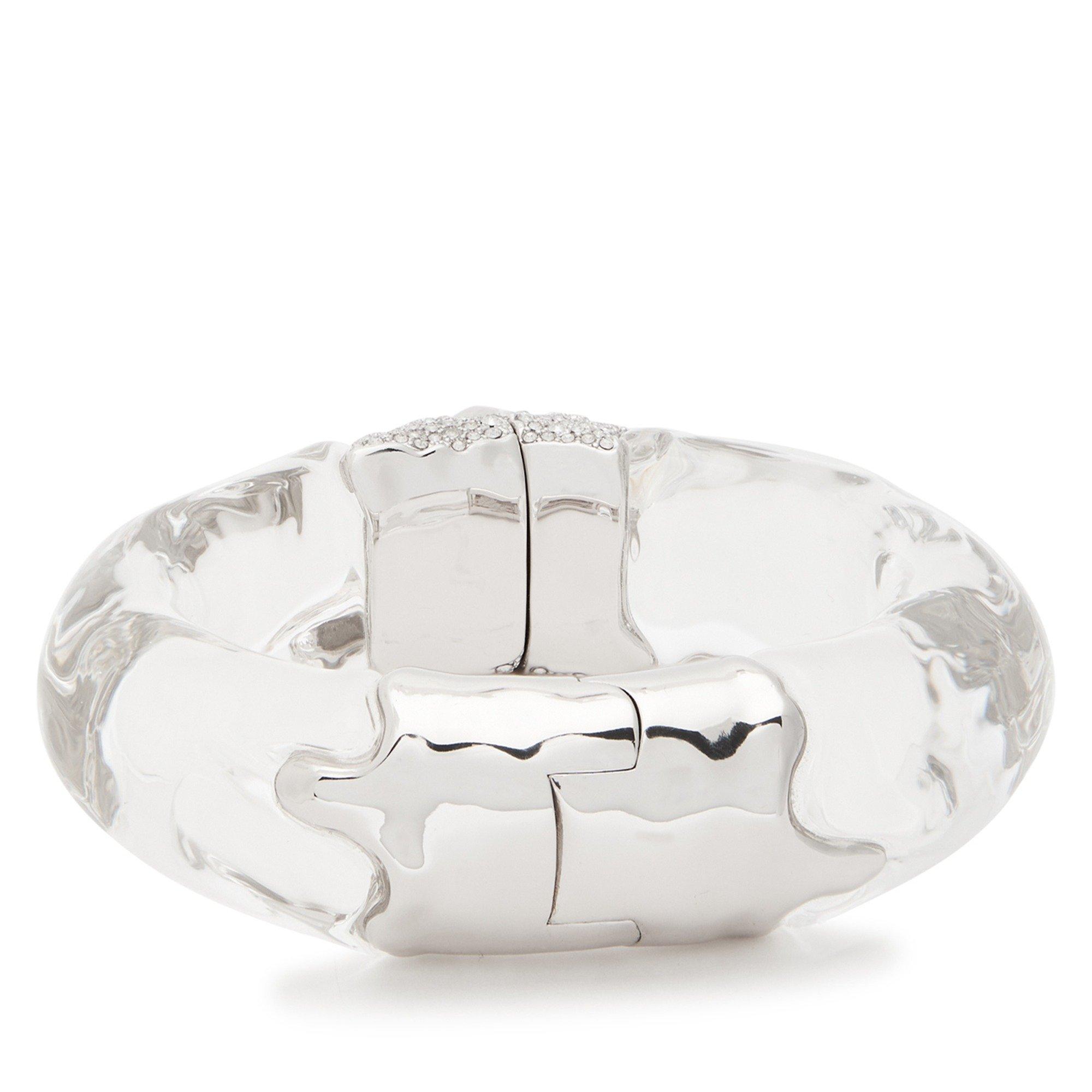 SILVER - Alexis Bittar - SILVERLAKE LUCITE HINGE BRACEL - 2