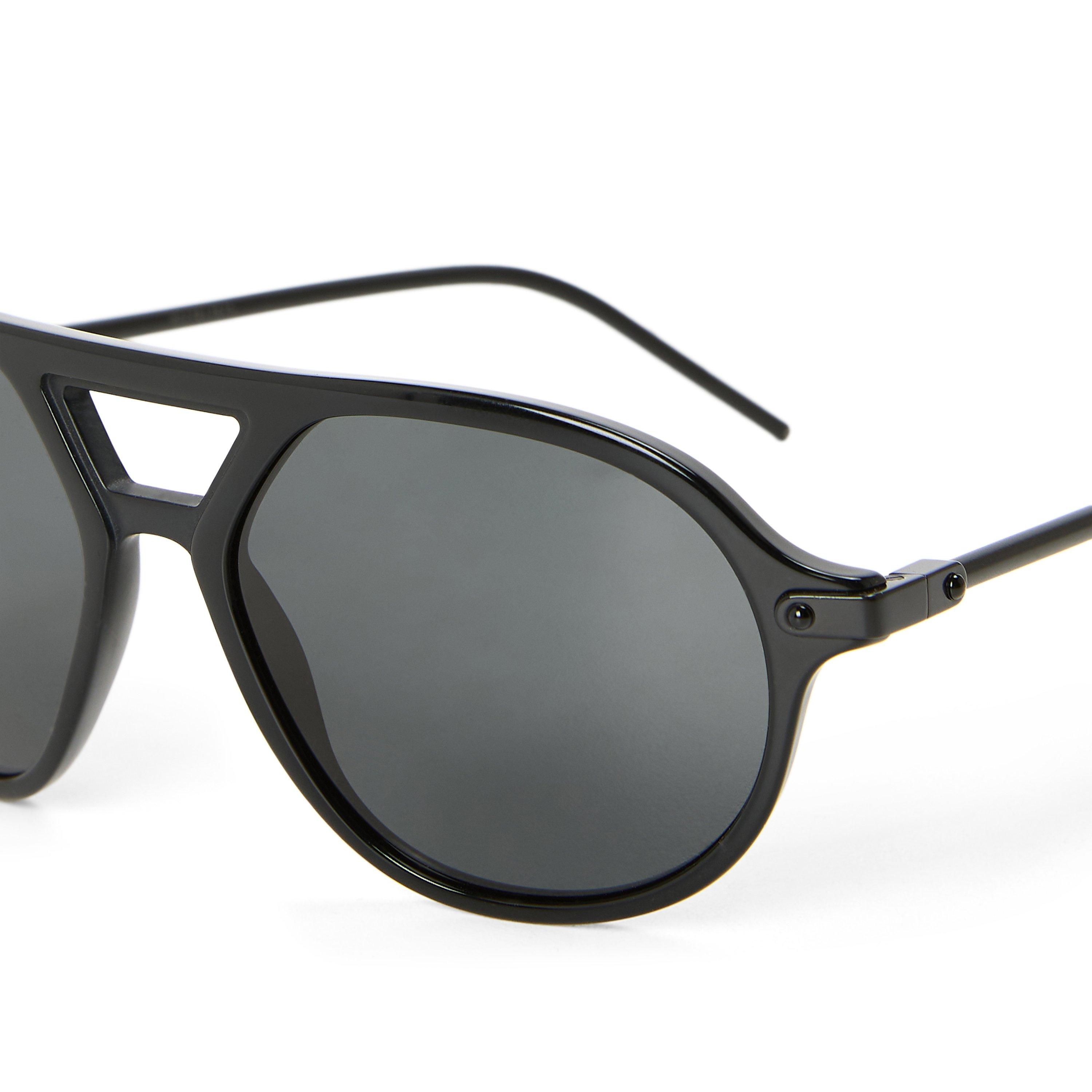 BLACK - Dolce and Gabbana - 0DG4309 Acetate Aviator Sunglasses - 3
