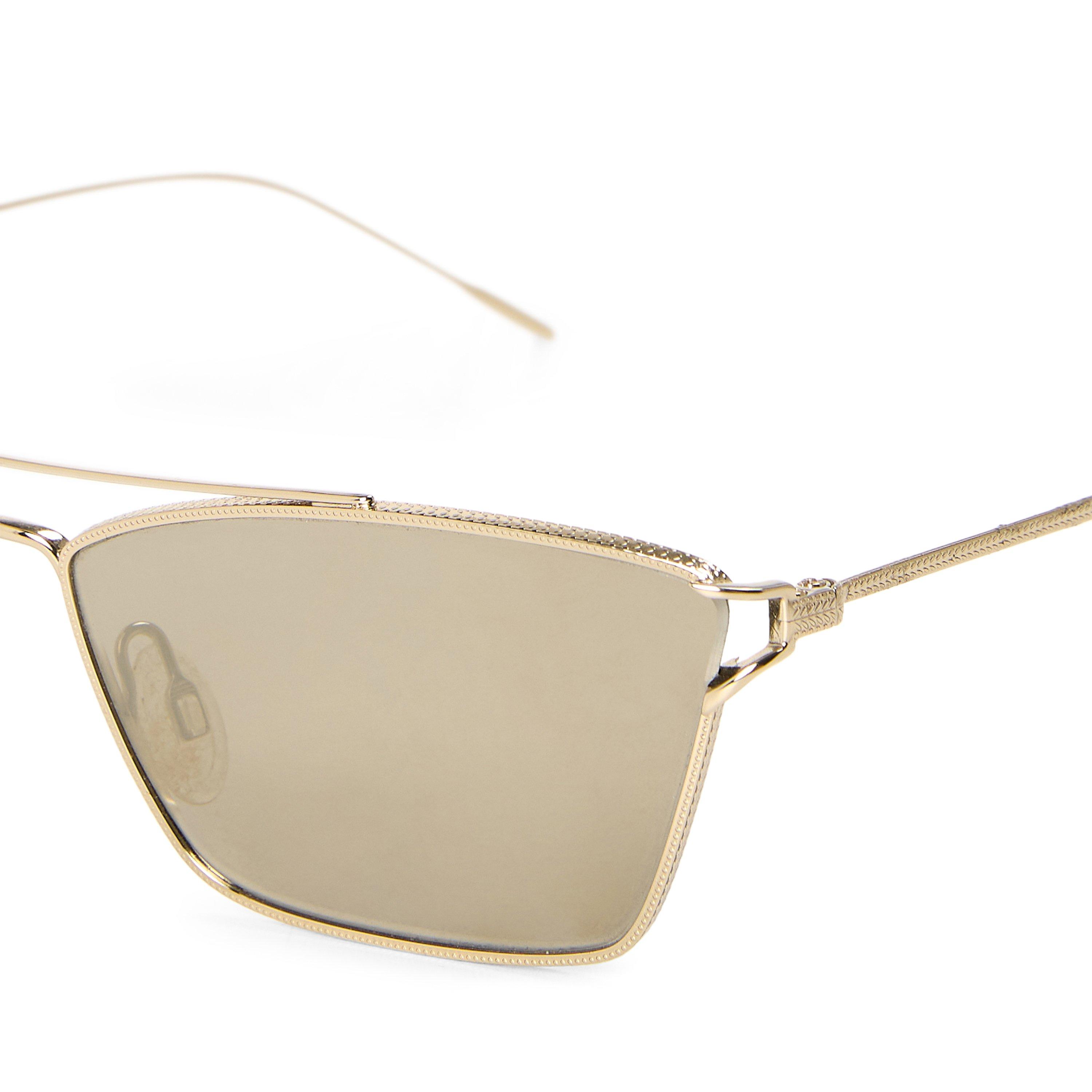 GOLD - Oliver Peoples - Women's 0OV1244S09 Metal Rectangle Sunglasses - 3