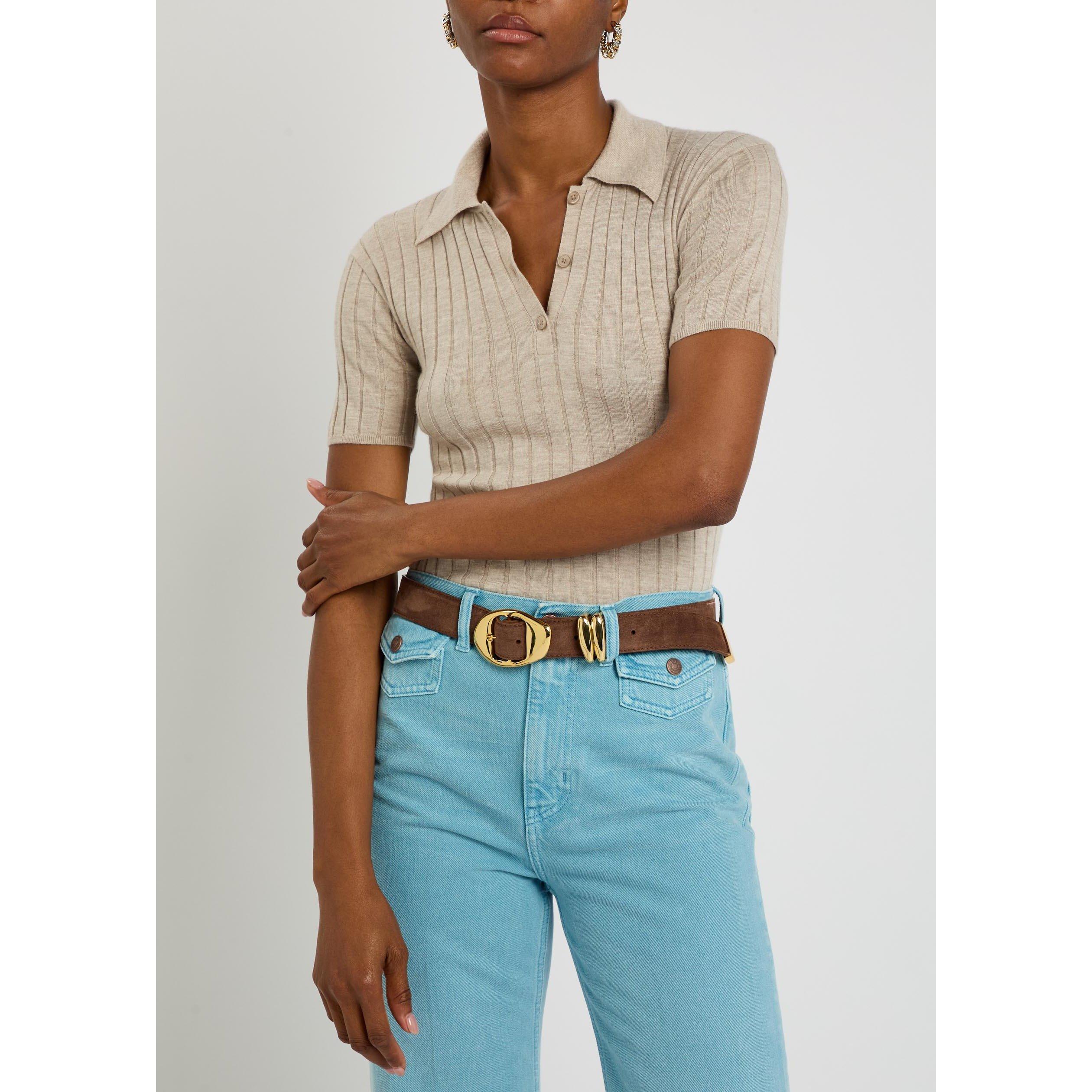 CHOCOLATE - AMANU - Women's Grumeti Leather Belt - 3