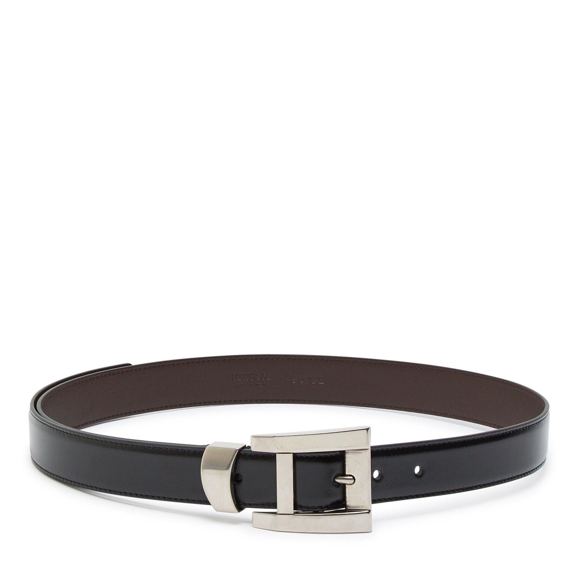 BLACK - Versace - BUCKLE 30 CALF LEATHER BELT - 1
