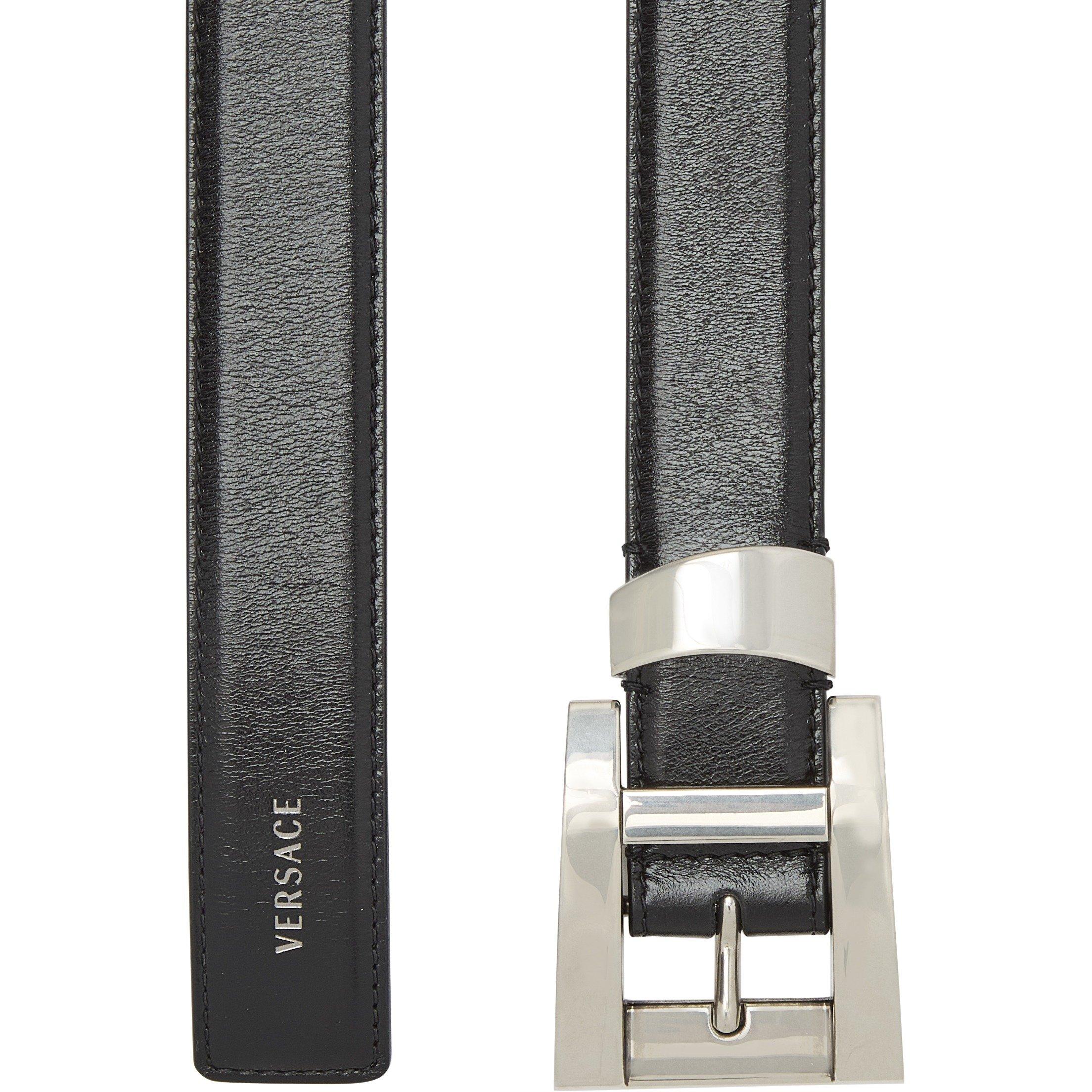BLACK - Versace - BUCKLE 30 CALF LEATHER BELT - 2