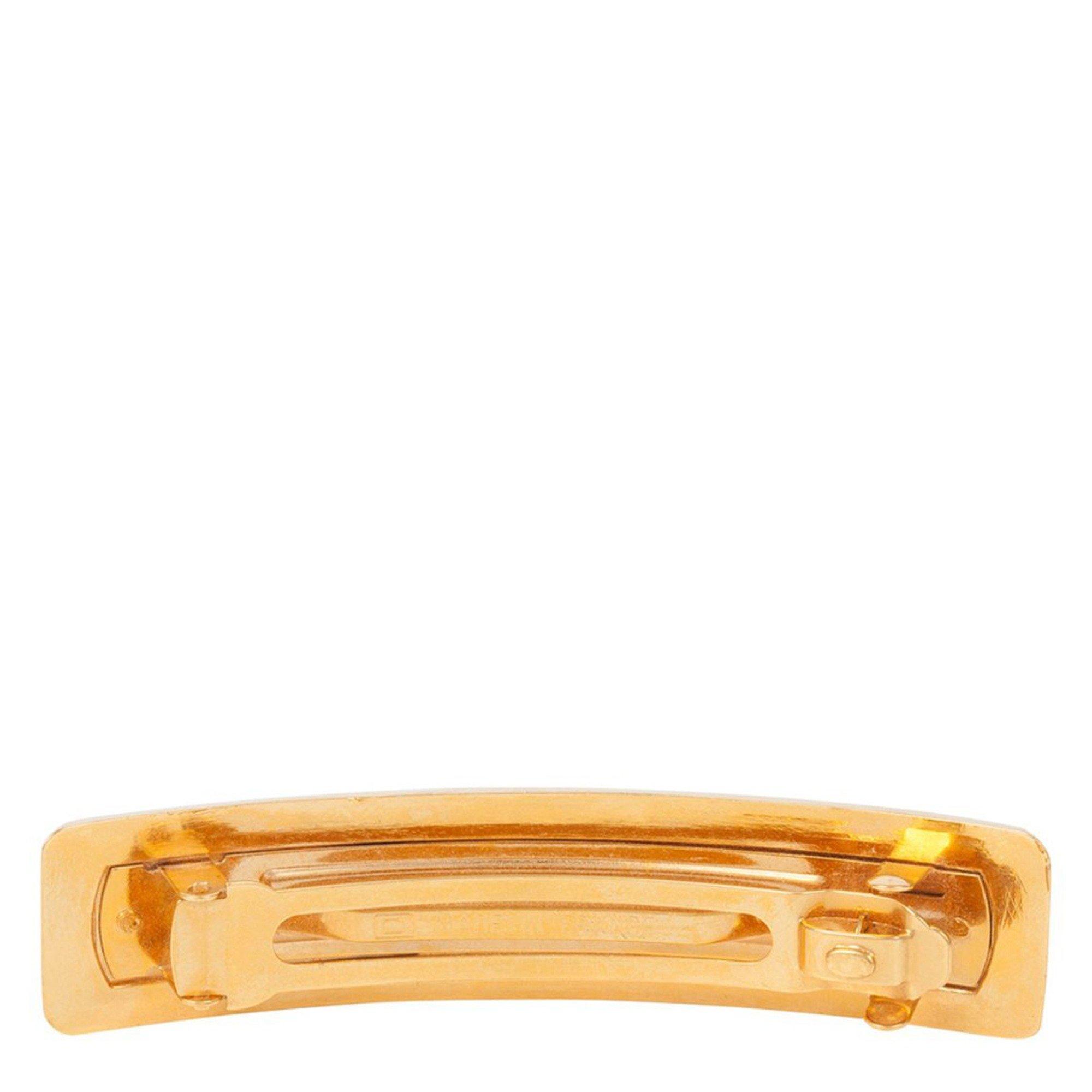 GOLD - Susan Caplan - CHANEL LOGO GOLD HAIR CLIP - 2