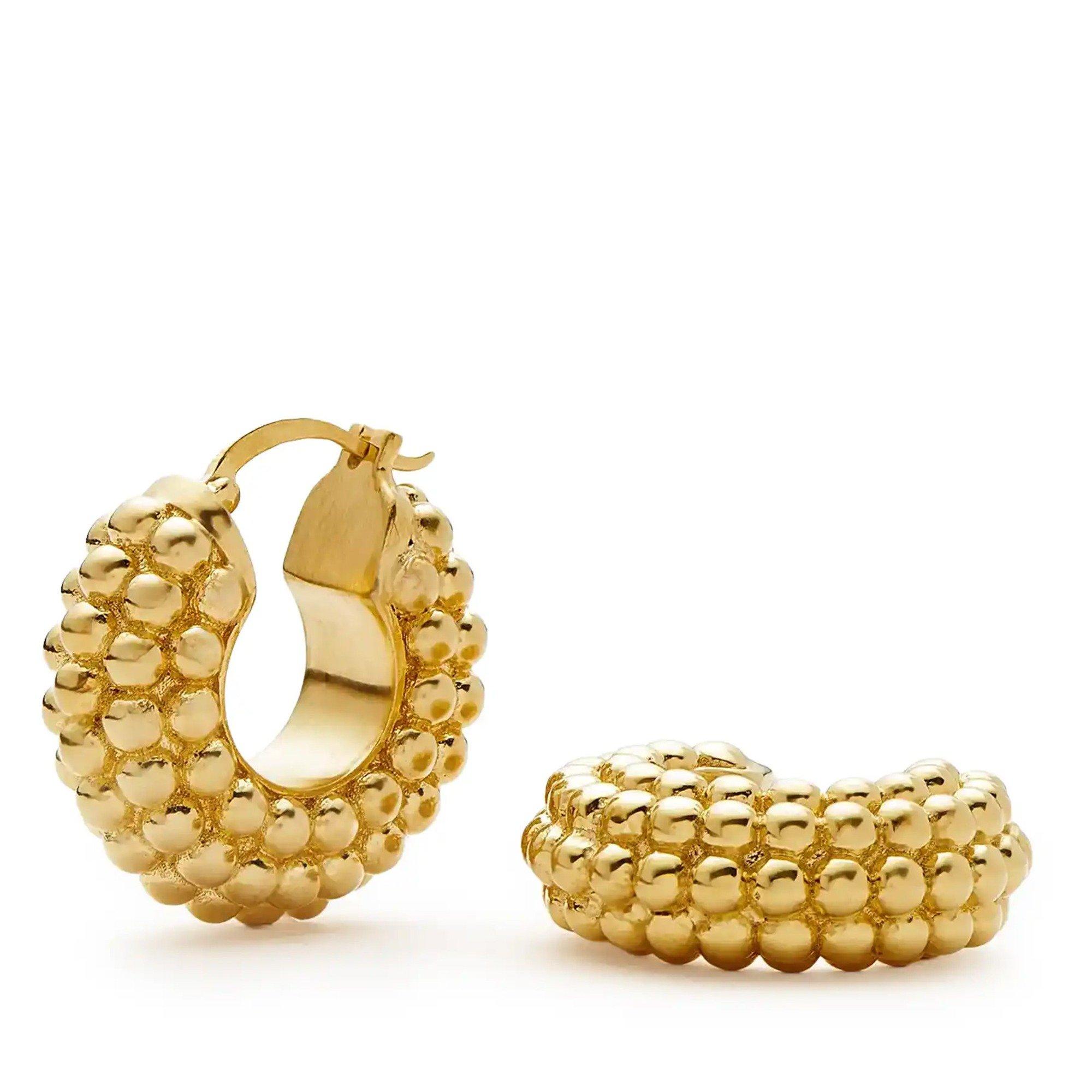 GOLD - Missoma - Women's Baya Medium 18kt Gold Plated Hoop Earrings - 2