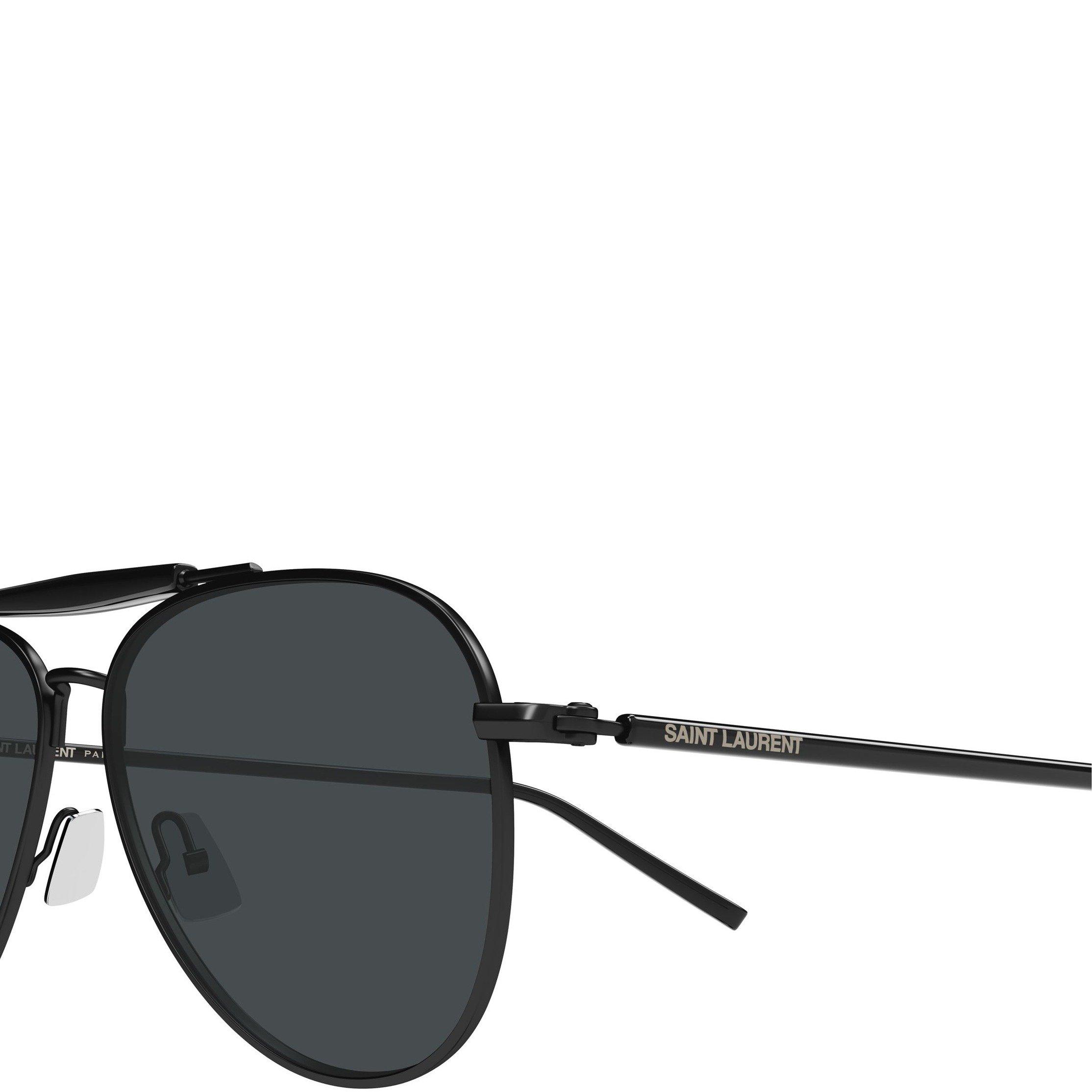 BLACK - Saint Laurent - SL M Metal Aviator Sunglasses - 3