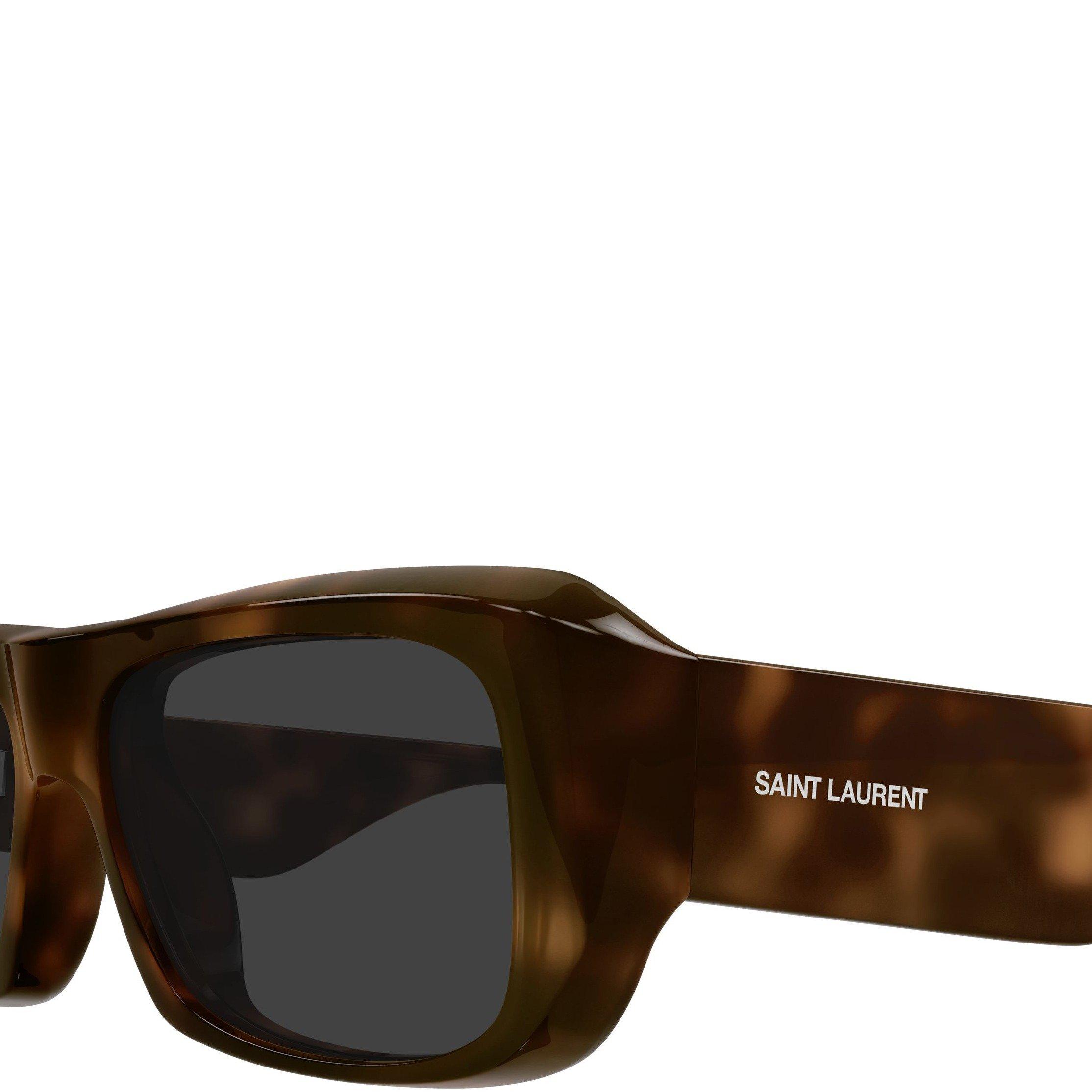 GREY - Saint Laurent - Men's SL M Rectangle Acetate Sunglasses - 3