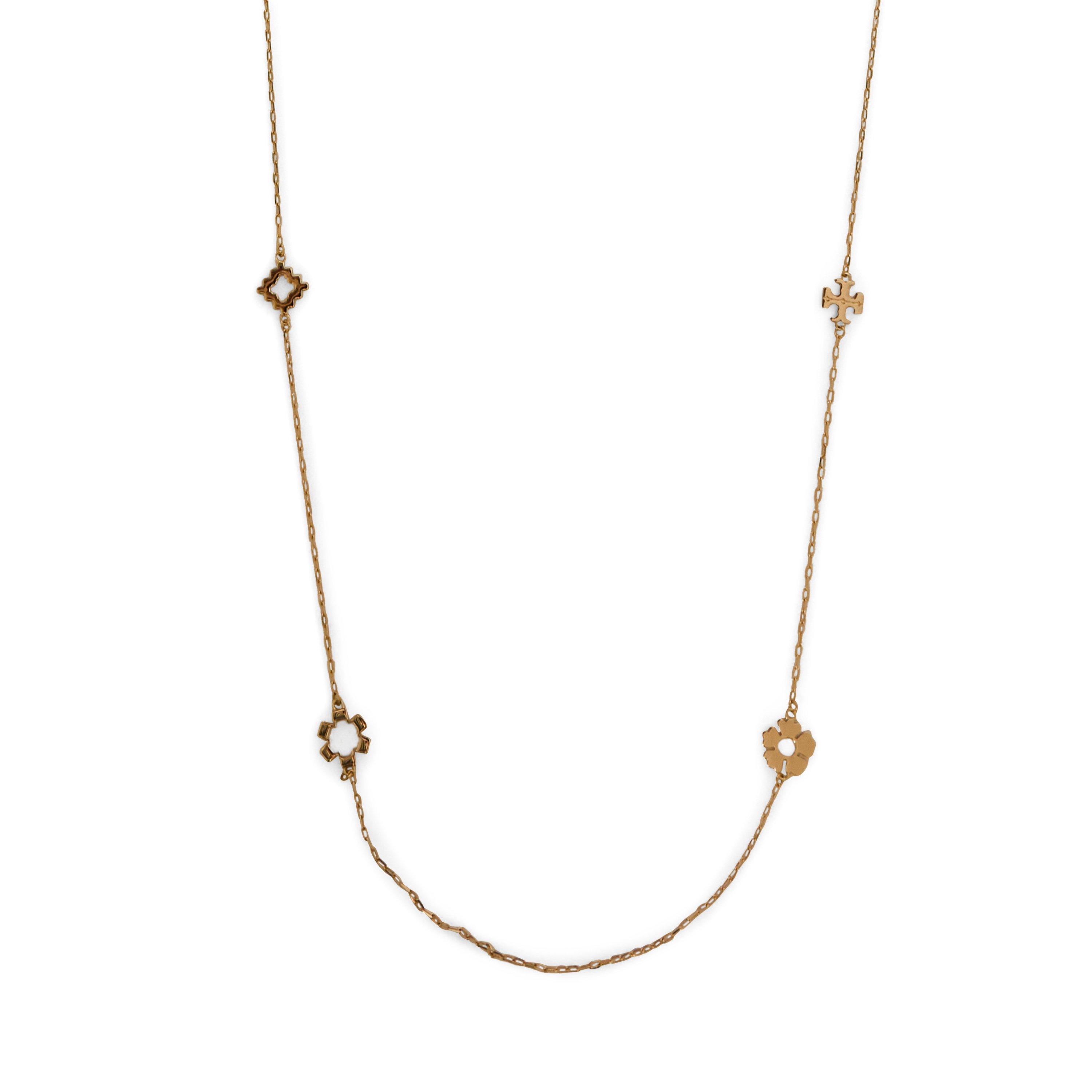 GOLD - Tory Burch - Long Forget Me Not Neckla - 1