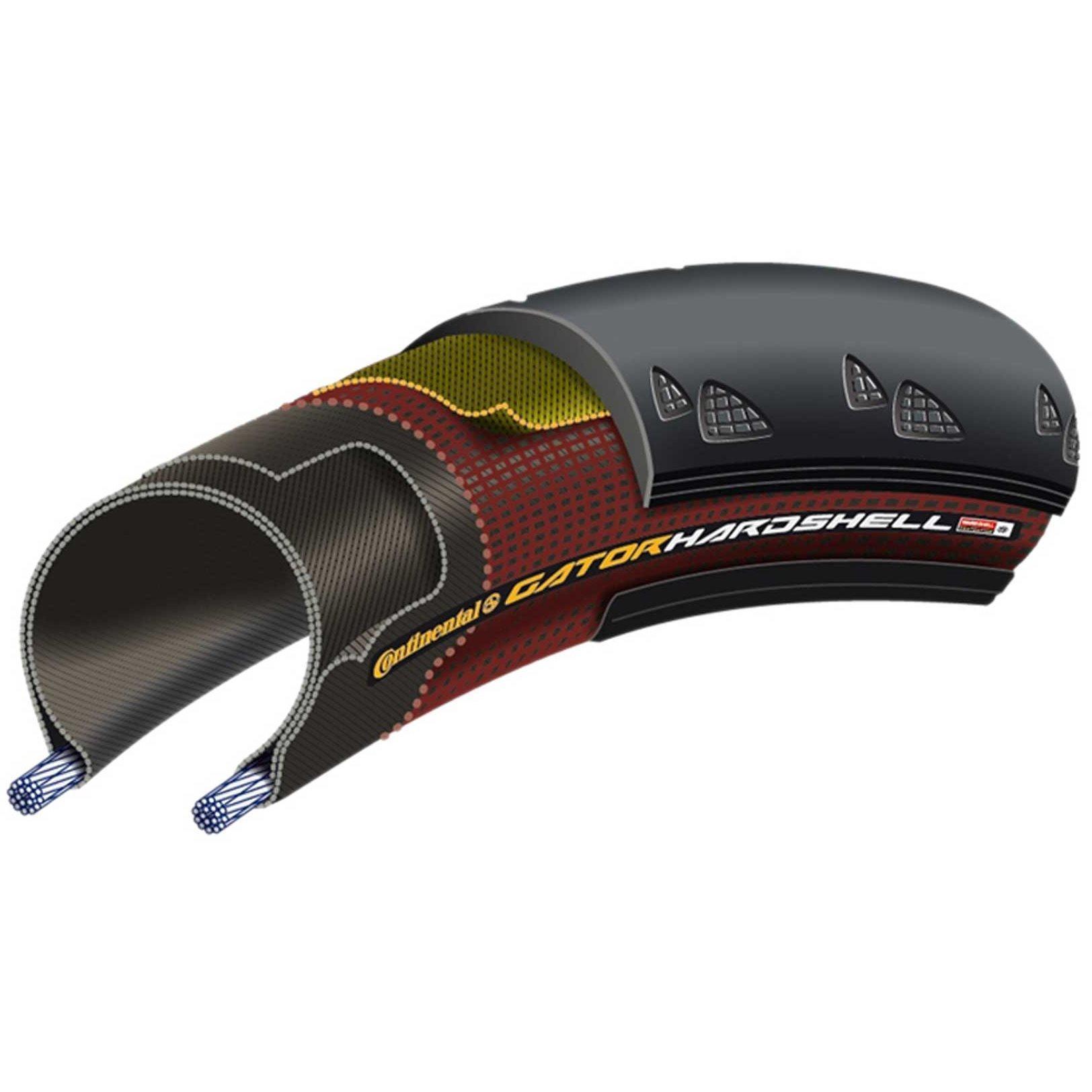 Continental  Gator Hardshell 700C Duraskin Wired Road Tyre - Black - 28mm