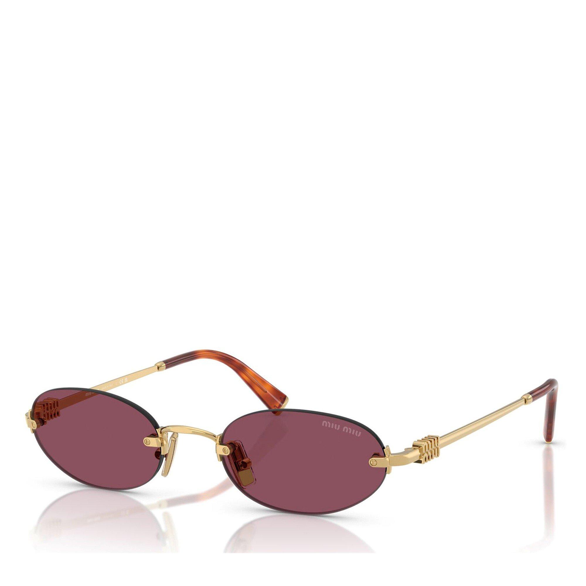 GOLD AND OTHER - Miu Miu - MIU MIU RIMLESS ROUND LOGO SG