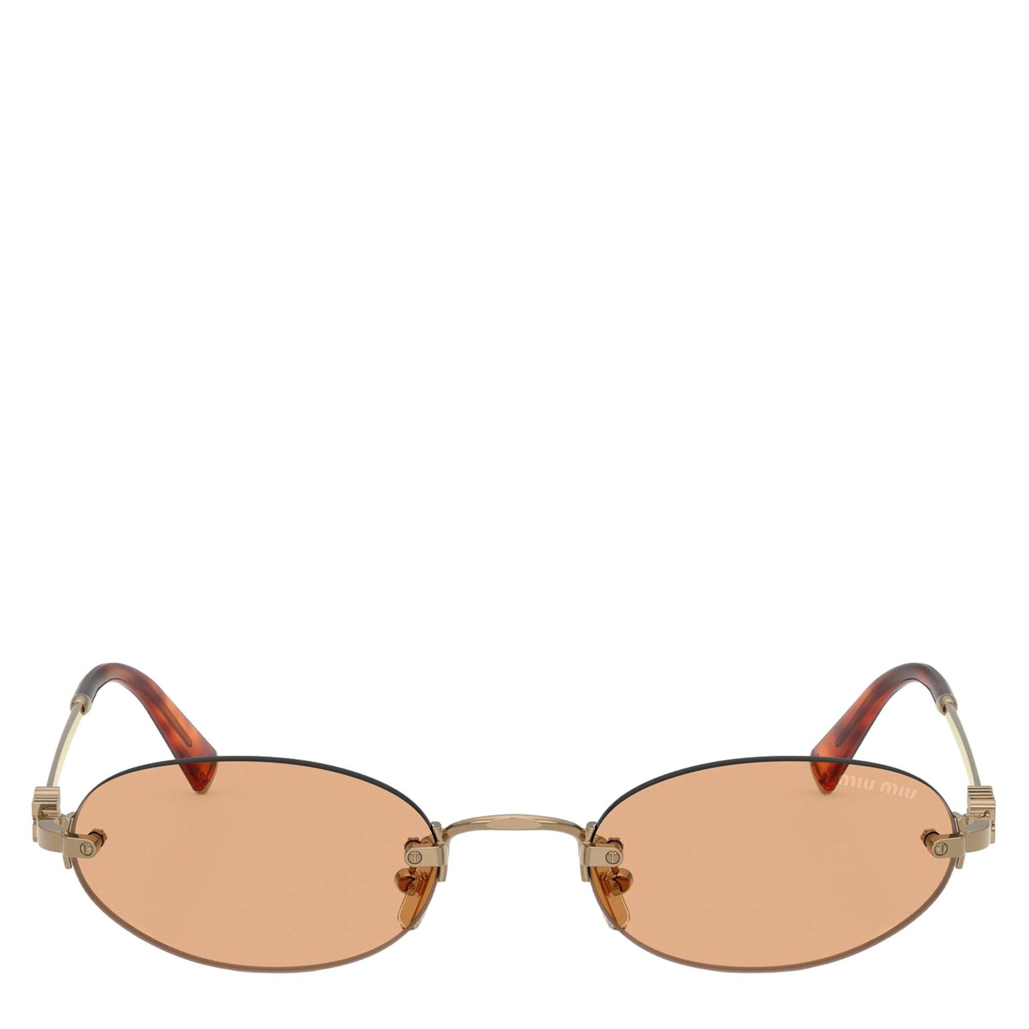 GOLD AND OTHER - Miu Miu - MIU MIU RIMLESS ROUND LOGO SG - 2