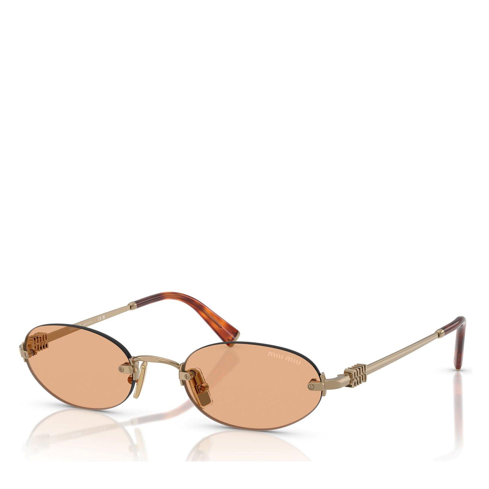 GOLD - Miu Miu - MIU MIU RIMLESS ROUND LOGO SG - 1