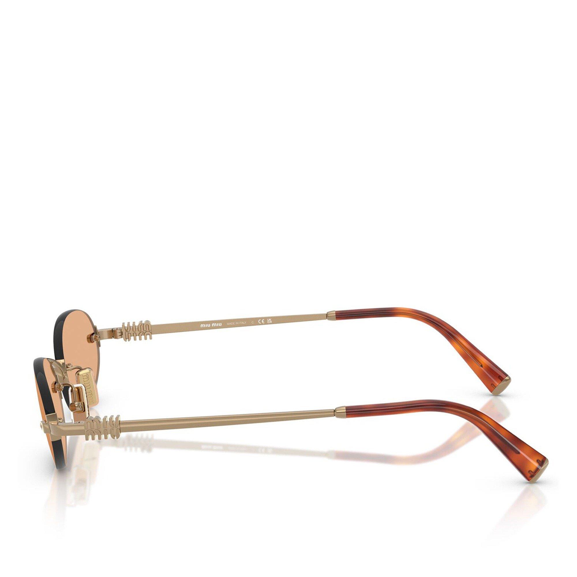 GOLD - Miu Miu - MIU MIU RIMLESS ROUND LOGO SG - 3
