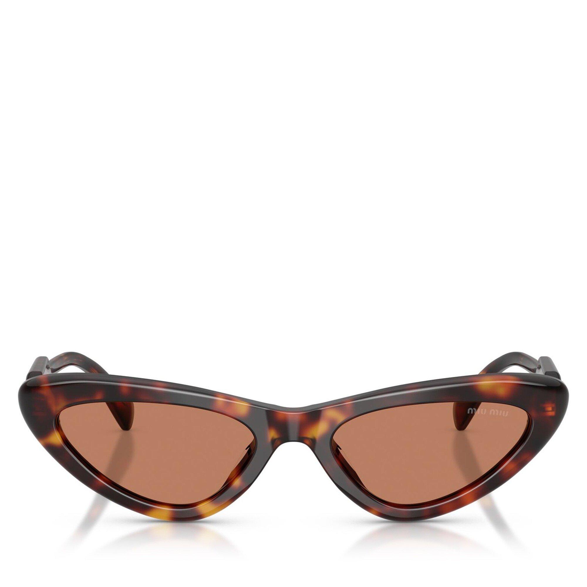 BROWN HAVANA - Miu Miu - Women's Acetate Cat-Eye Sunglasses - 2