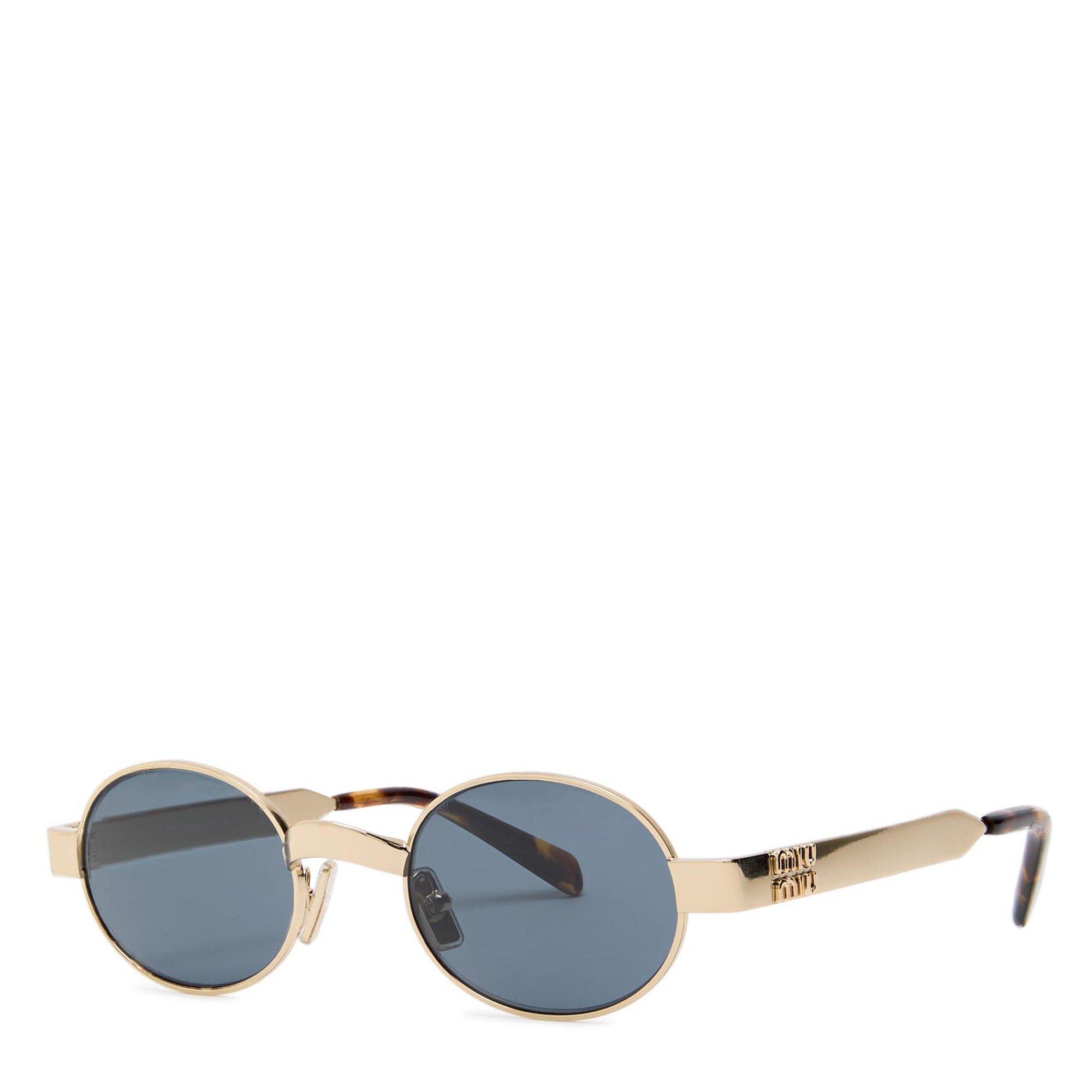 GOLD AND OTHER - Miu Miu - Women's Metal Round Sunglasses - 1