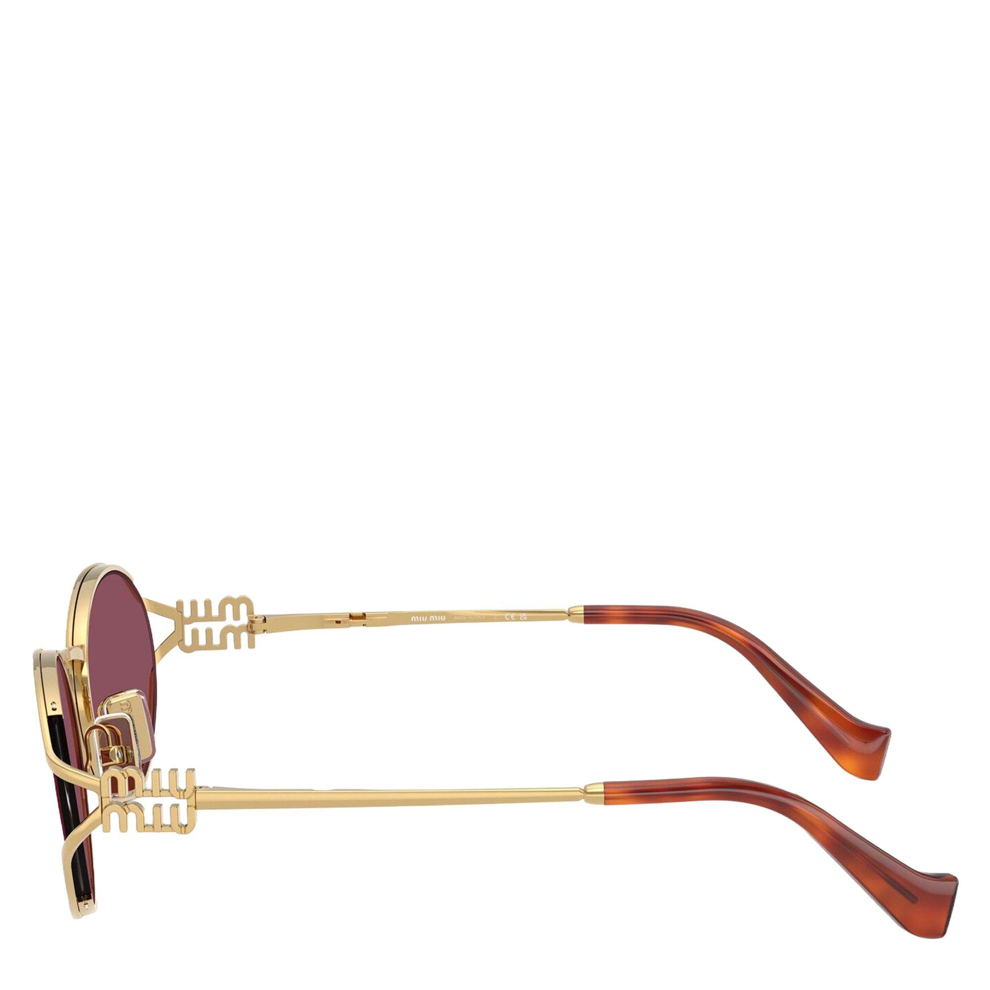 GOLD AND OTHER - Miu Miu - MIU MIU ROUND METAL LOGO SG - 3