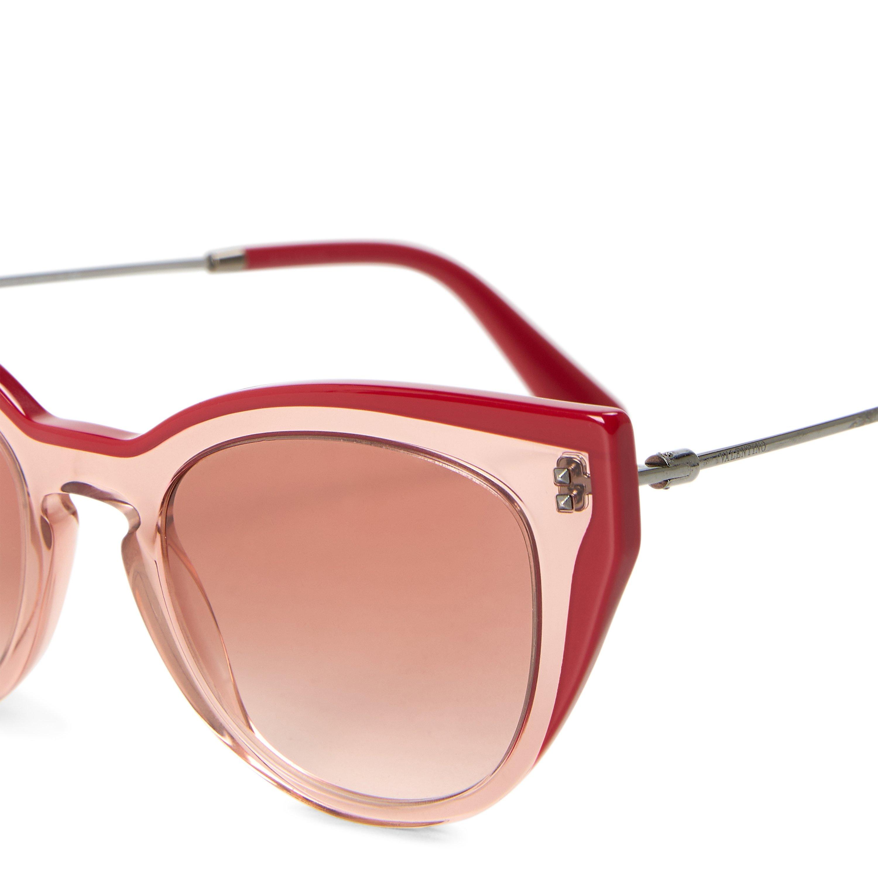 PINK AND OTHER - Valentino - Women's 0VA4009 Acetate Round Sunglasses - 3