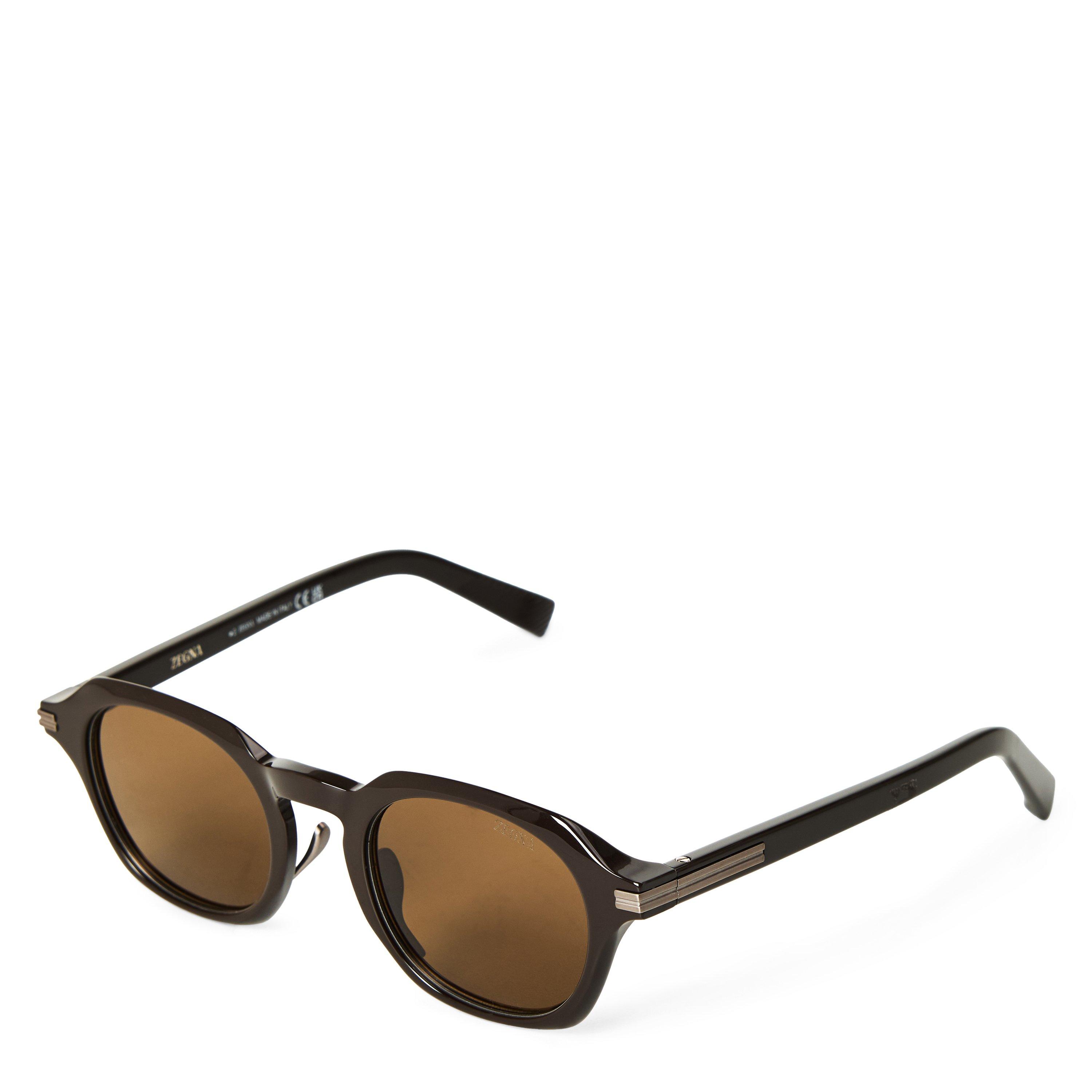 BROWN BROWN - Zegna - ZEGNA ROUND ACETATE SG - 1