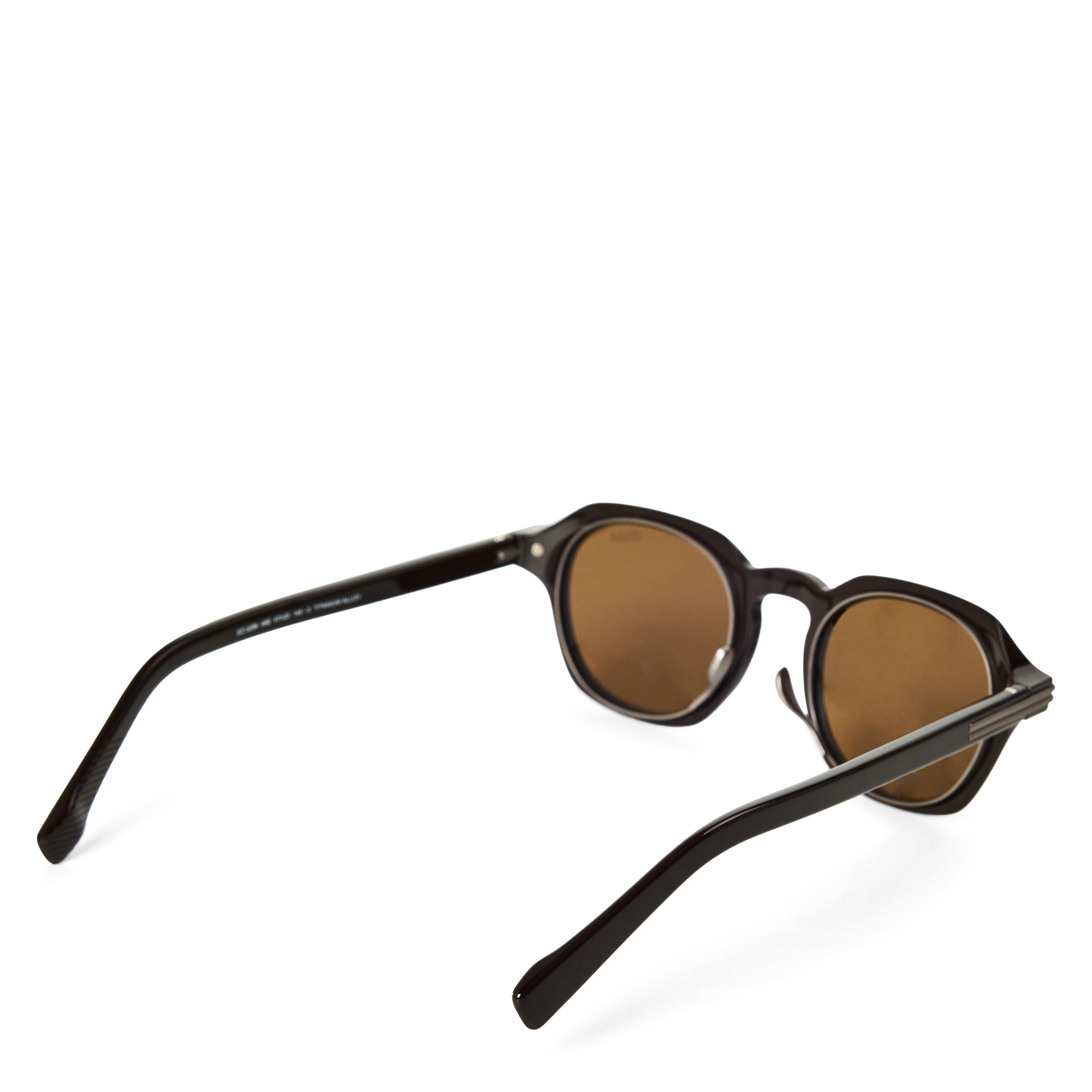 BROWN BROWN - Zegna - ZEGNA ROUND ACETATE SG - 2