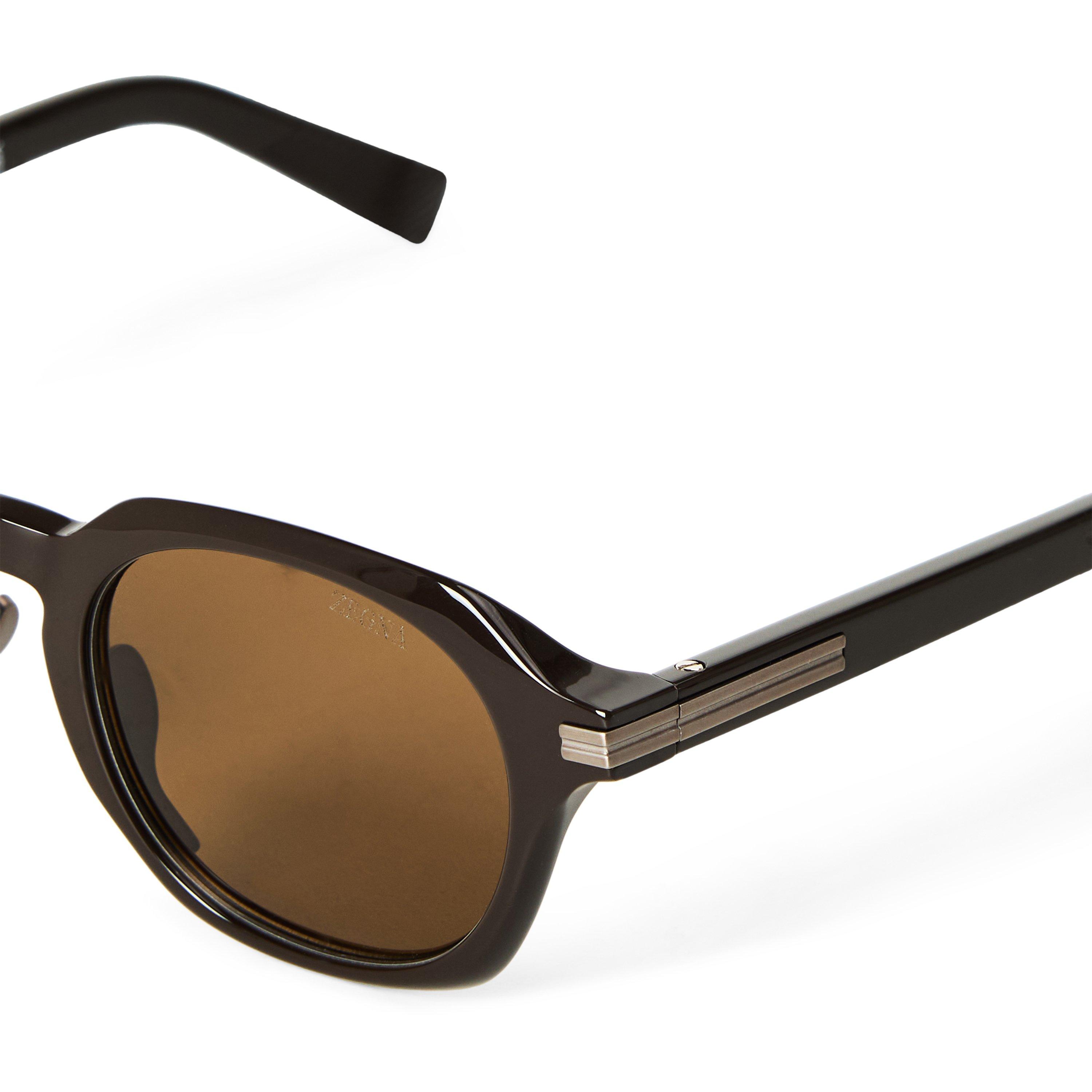 BROWN BROWN - Zegna - ZEGNA ROUND ACETATE SG - 3