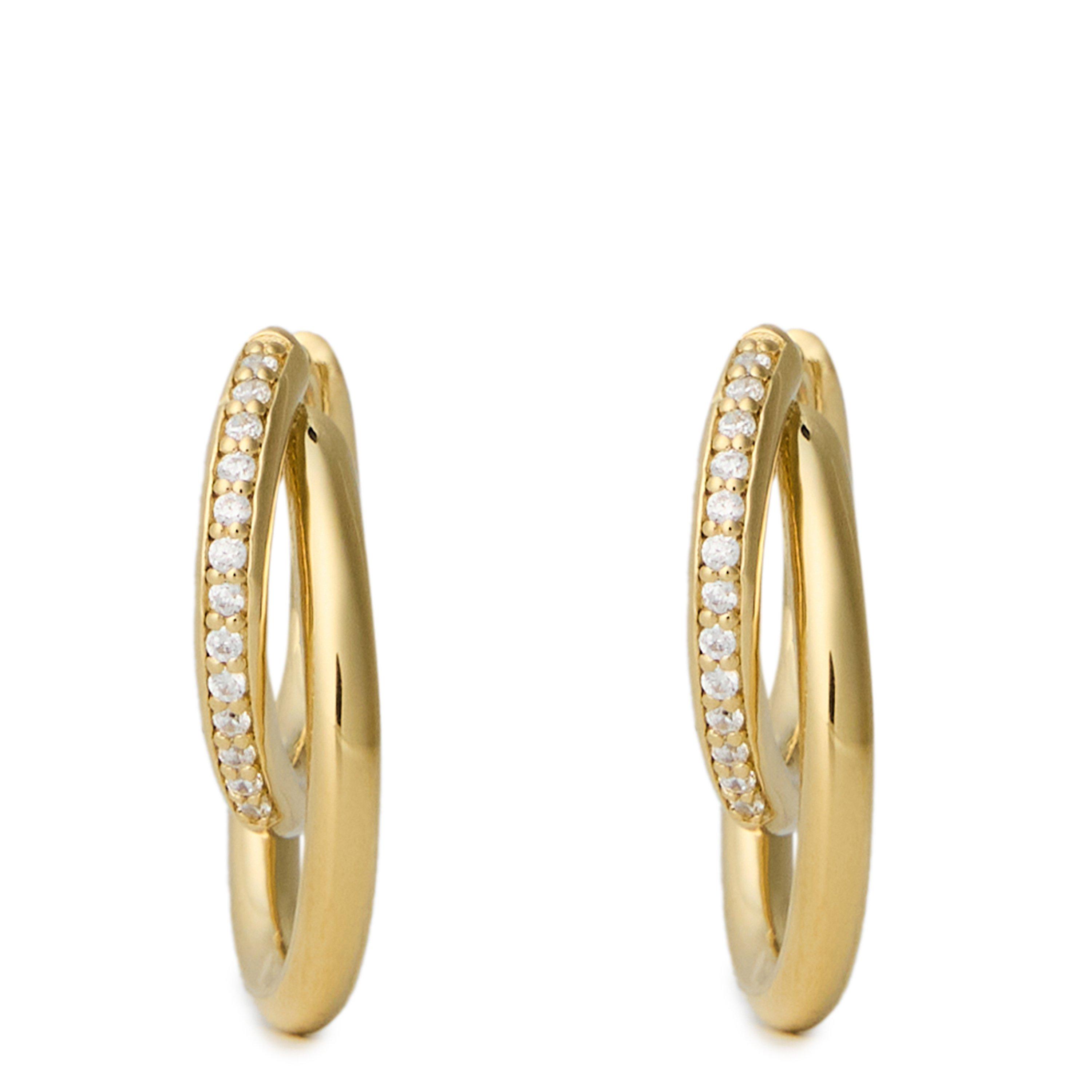 GOLD - Otiumberg - SMALL PAVE SPIRALIS HOOPS - 1