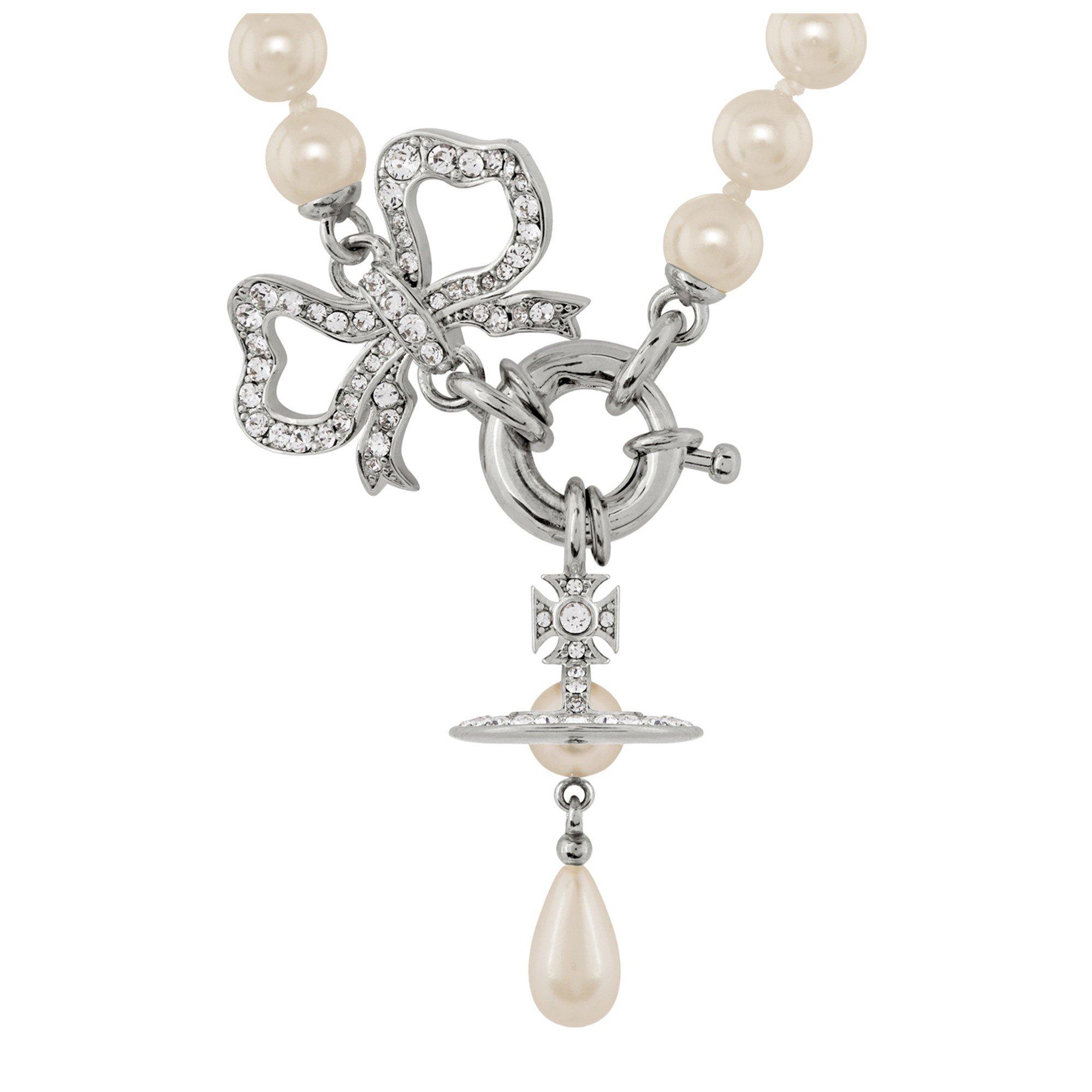 SILVER - Vivienne Westwood - RIGOBERTA PEARL NECKLACE