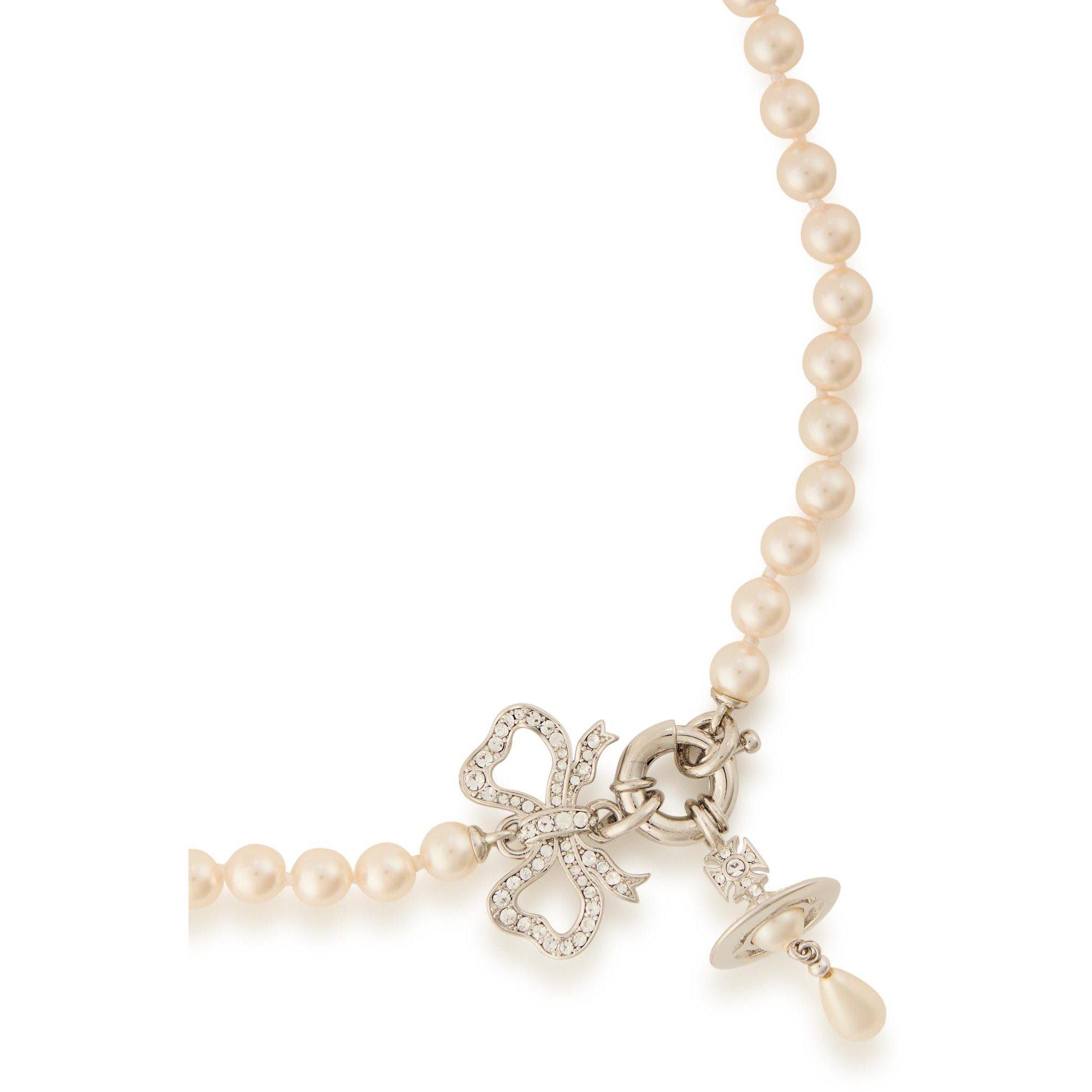 SILVER - Vivienne Westwood - Women's Rigoberta Pearl Pendant Necklace - 2