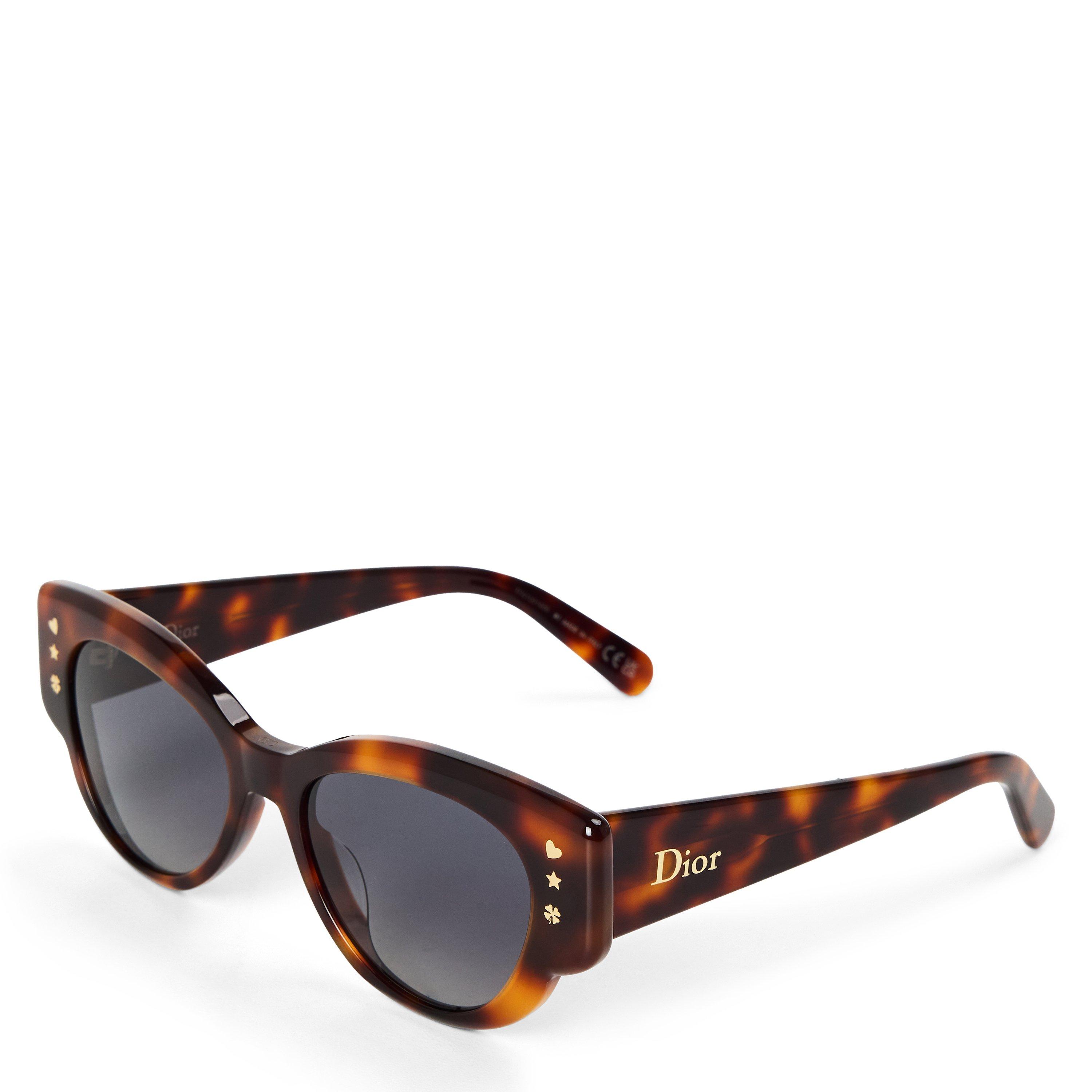 BROWN AND OTHER - DIOR - Women's B1I Lucky Charms Acetate Cat Eye Sunglasses - 1