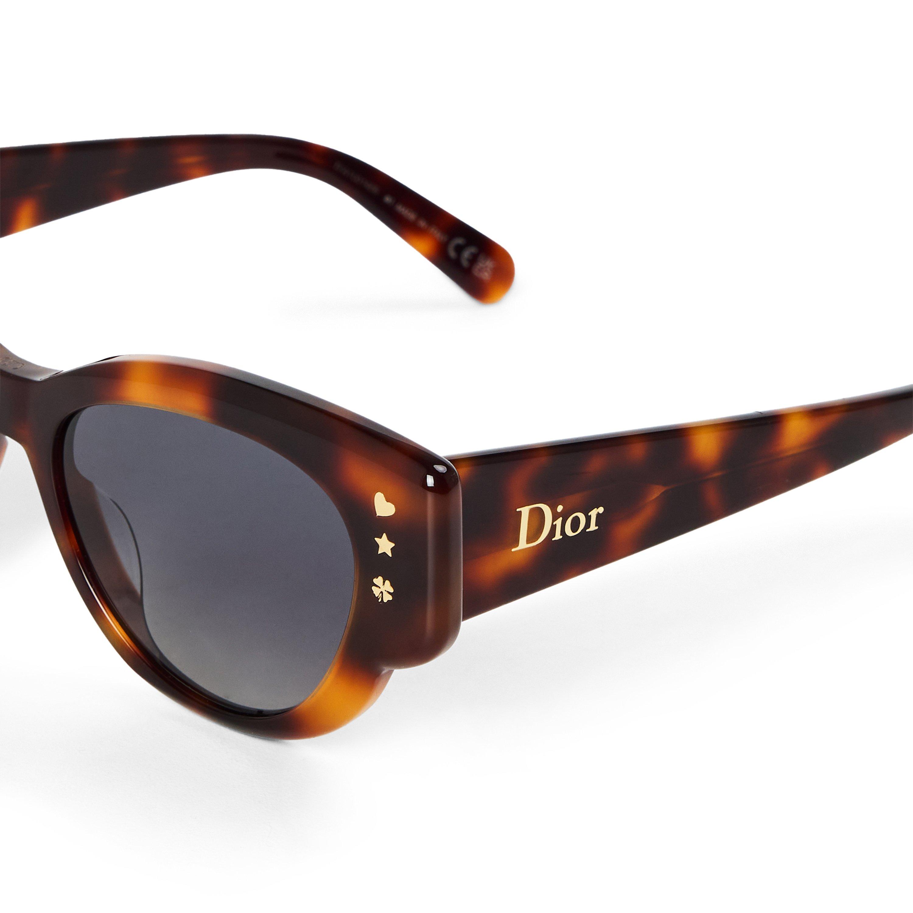 BROWN AND OTHER - DIOR - Women's B1I Lucky Charms Acetate Cat Eye Sunglasses - 3