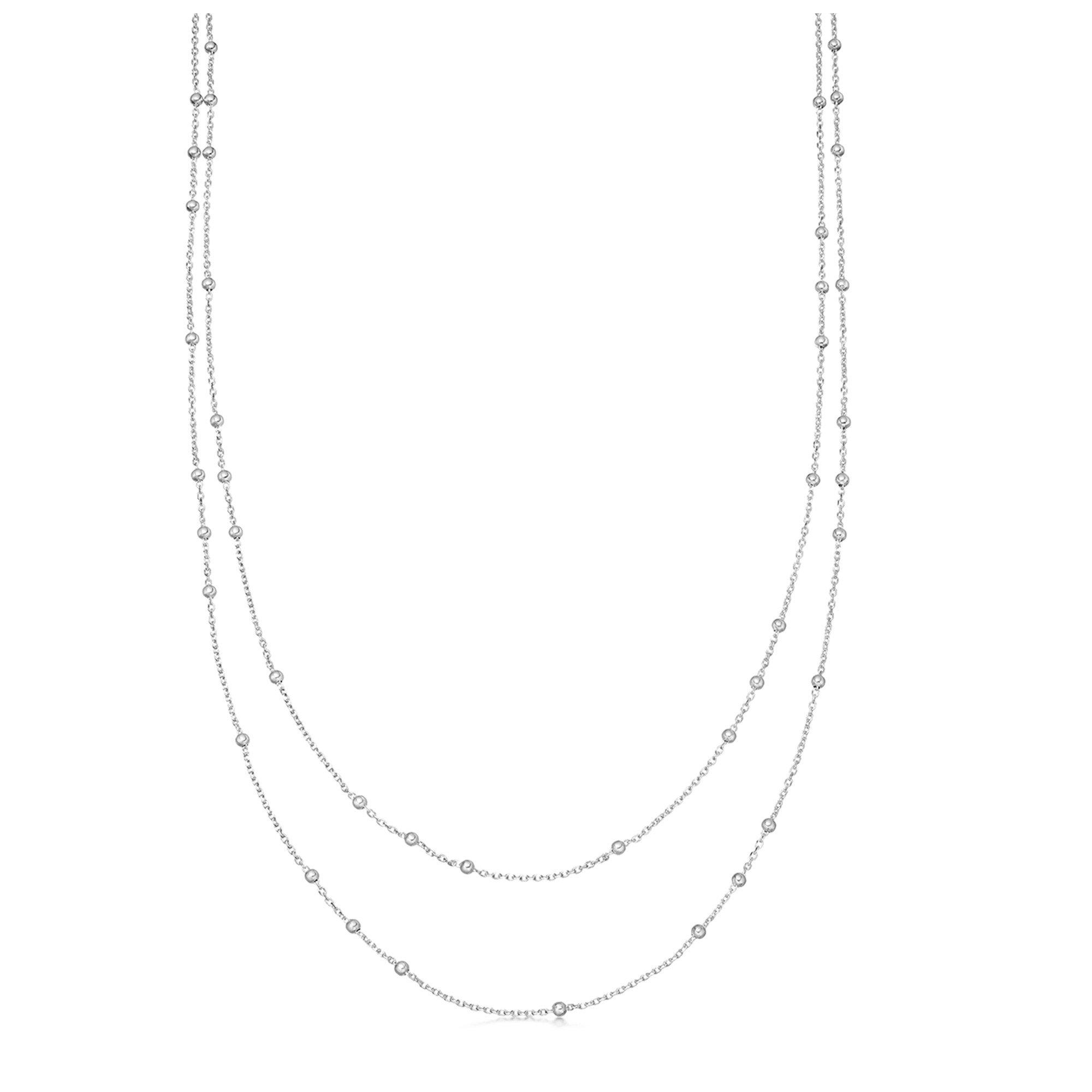 SILVER - Missoma - DOUBLE CHAIN NECKLACE