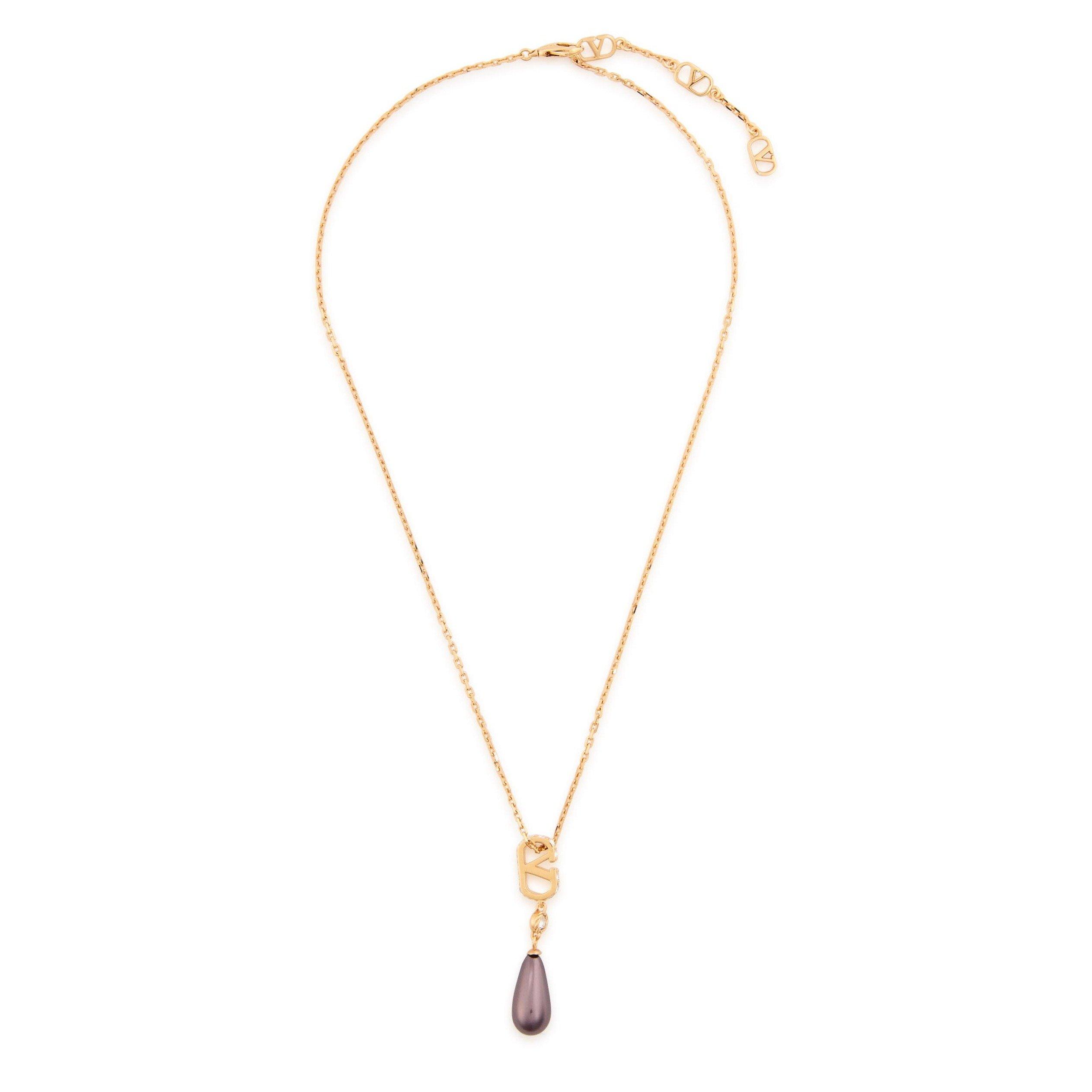 GOLD - Valentino - NECKLACE VLOGO SIGNATURE STRAS - 2
