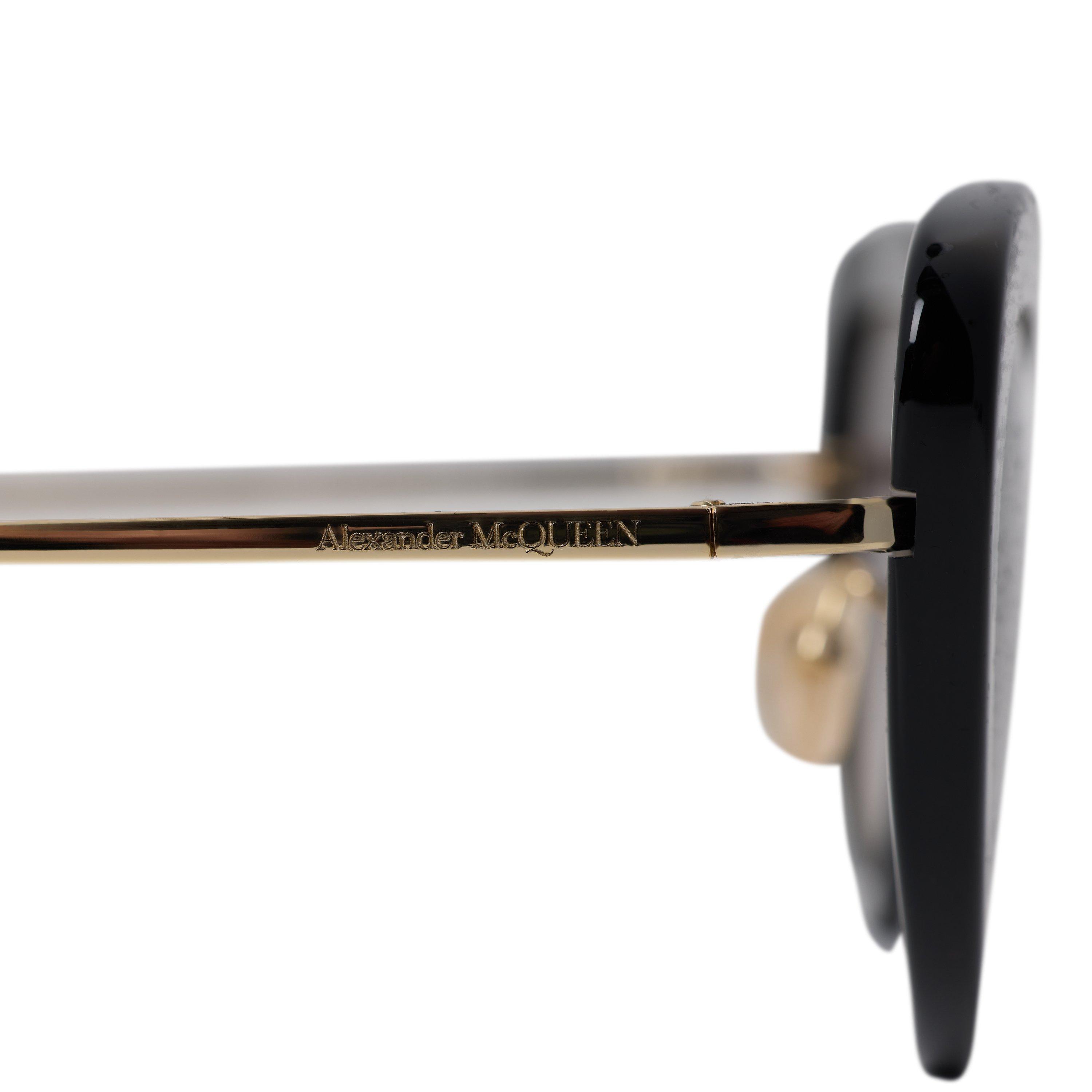 BLACK AND OTHER - Alexander McQueen - Women's AM0223S09 Acetate Cat-Eye Sunglasses - 3