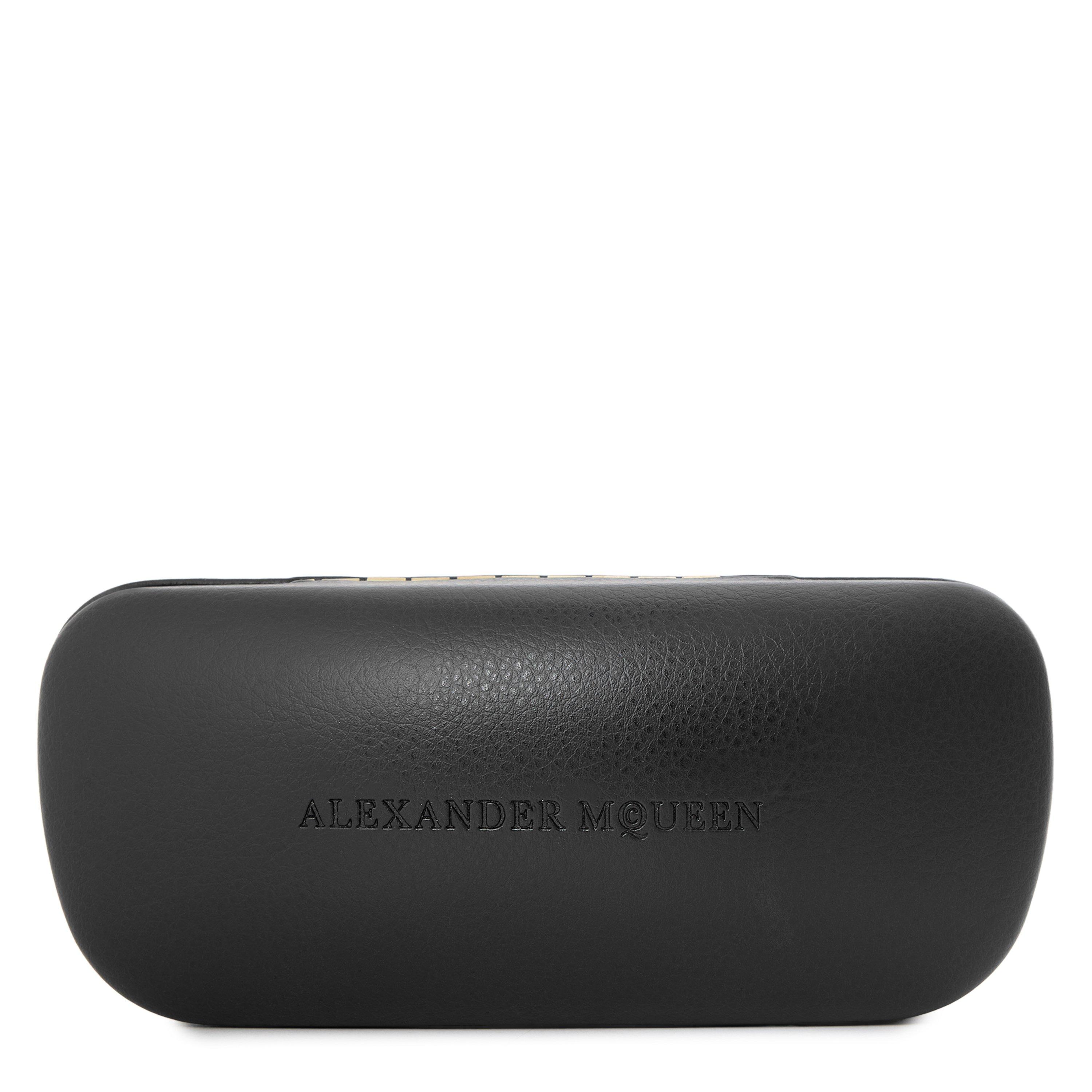 BLACK AND OTHER - Alexander McQueen - Women's AM0223S09 Acetate Cat-Eye Sunglasses - 4