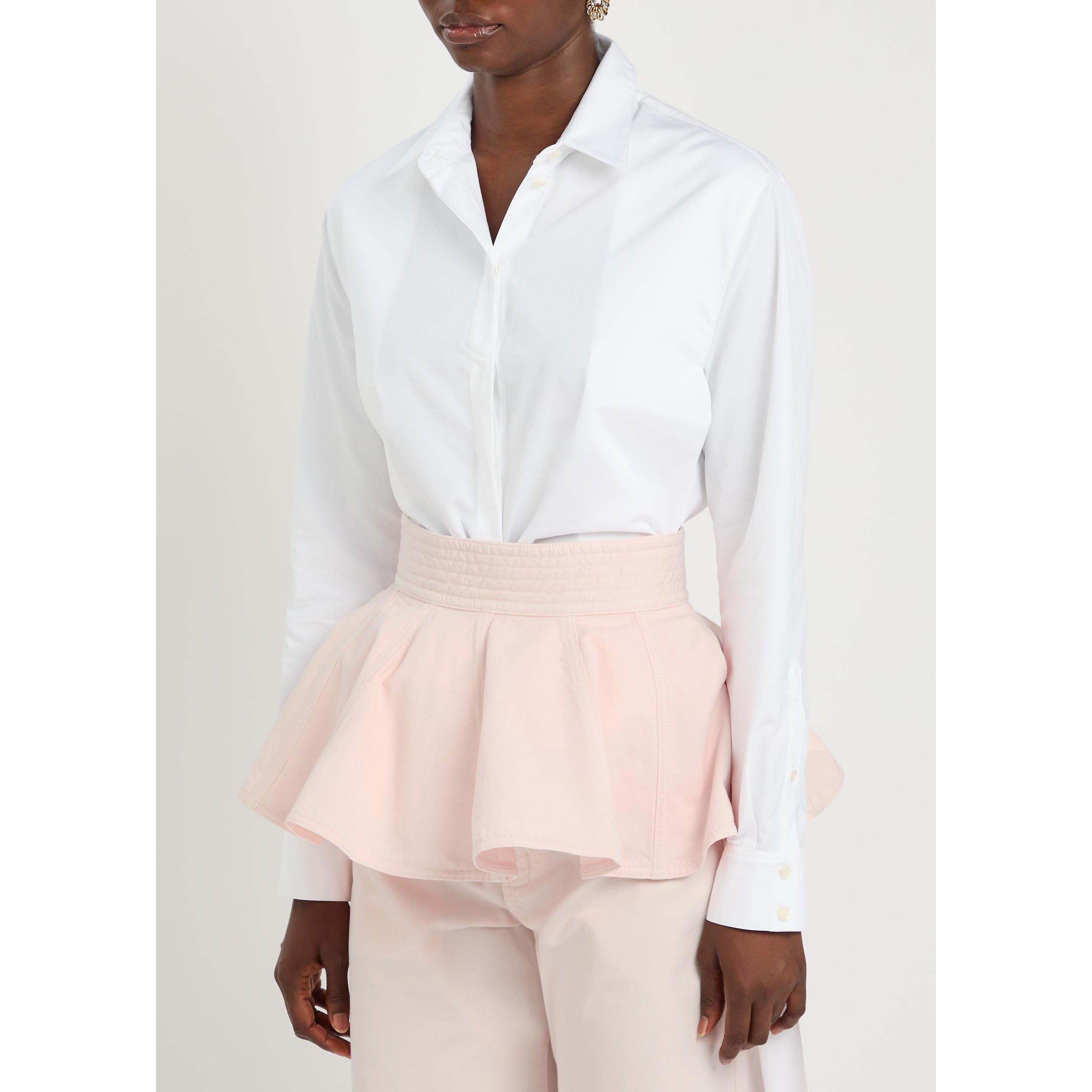 LIGHT PINK - Alaia - PEPLUM BELT TINTED DENIM - 2