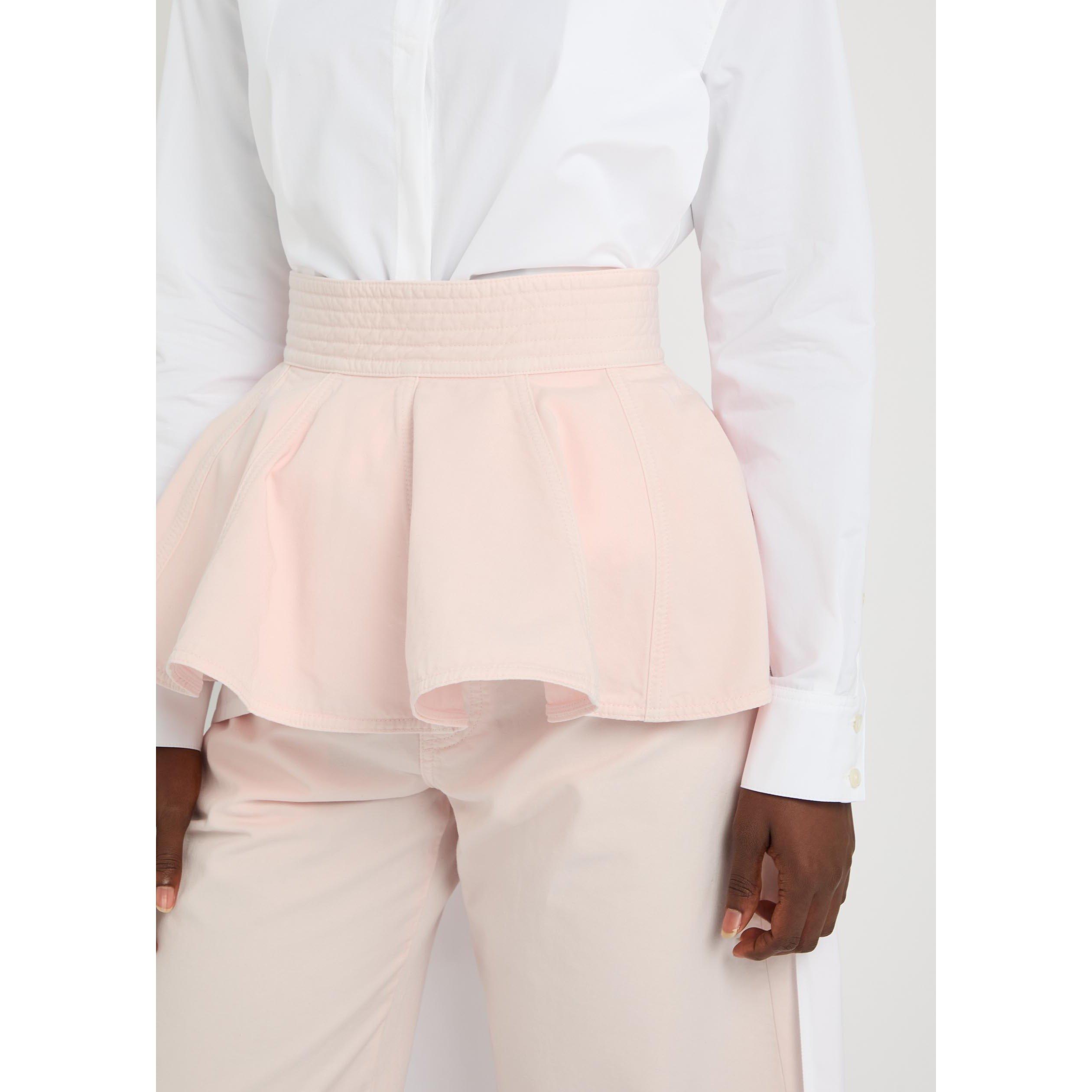 LIGHT PINK - Alaia - PEPLUM BELT TINTED DENIM - 3