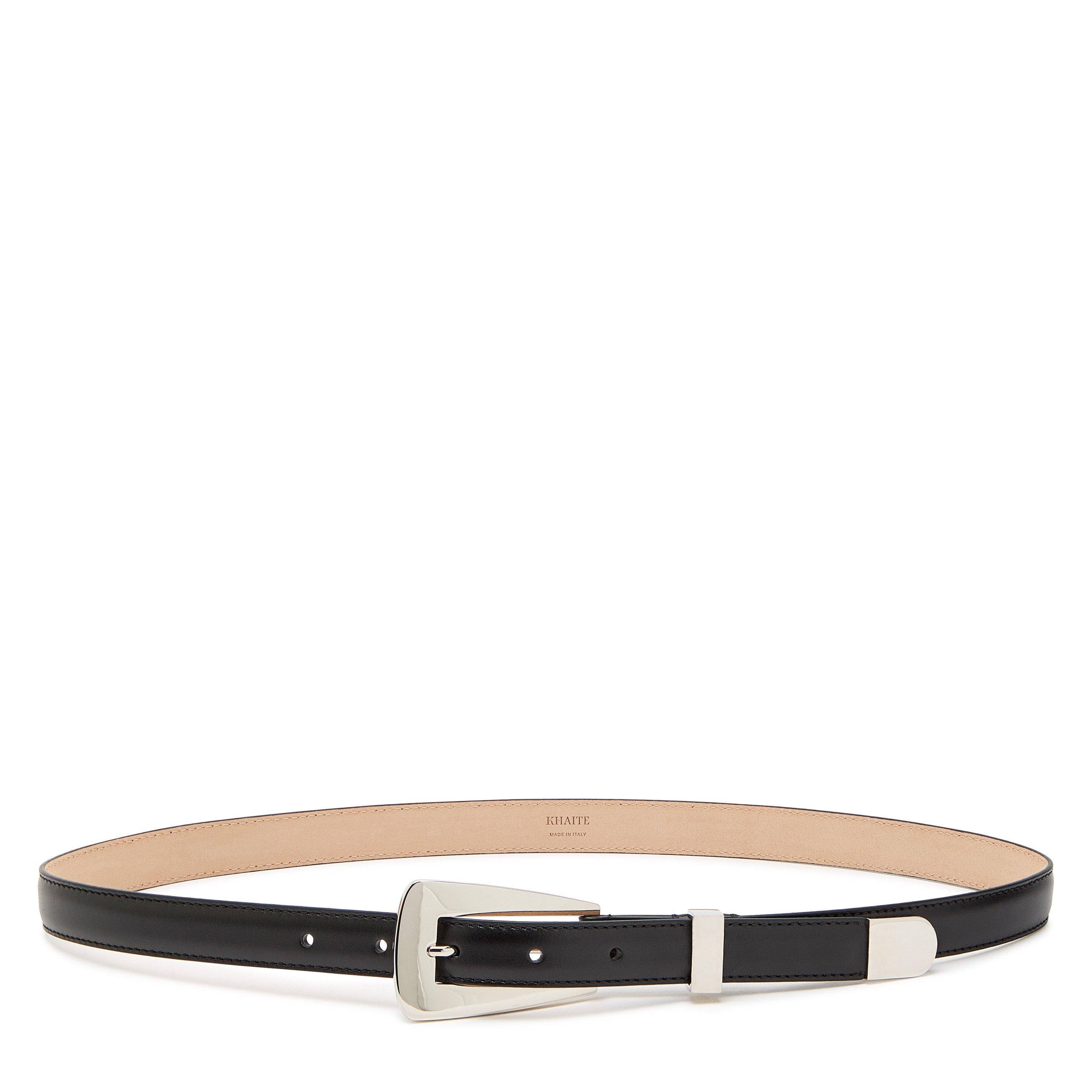 BLACK - Khaite - LUCCA BELT - SILVER (20MM)
