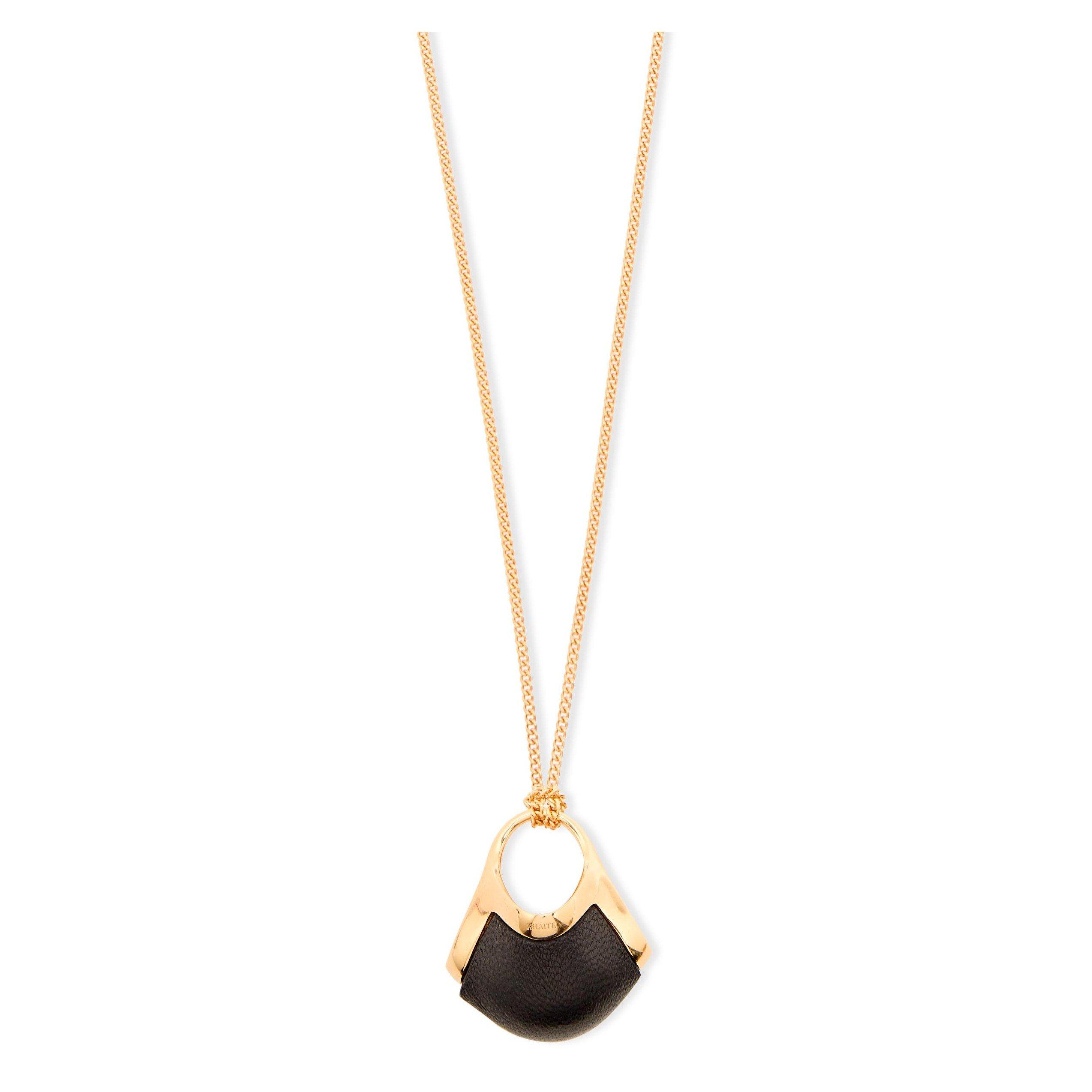 BLACK - Khaite - LOTUS SMALL PENDANT - GOLD
