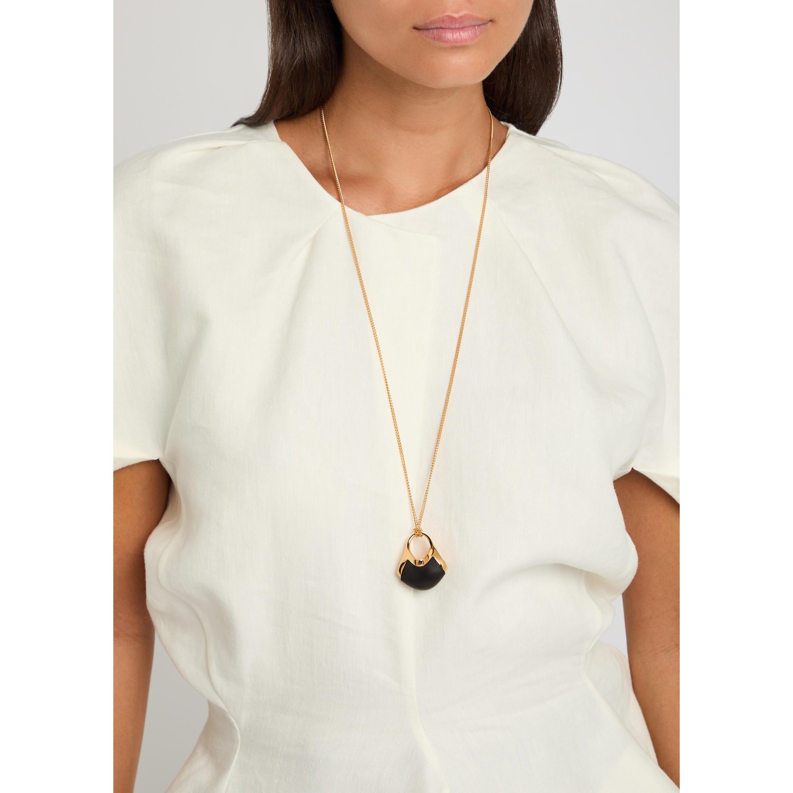 BLACK - Khaite - LOTUS SMALL PENDANT - GOLD - 3