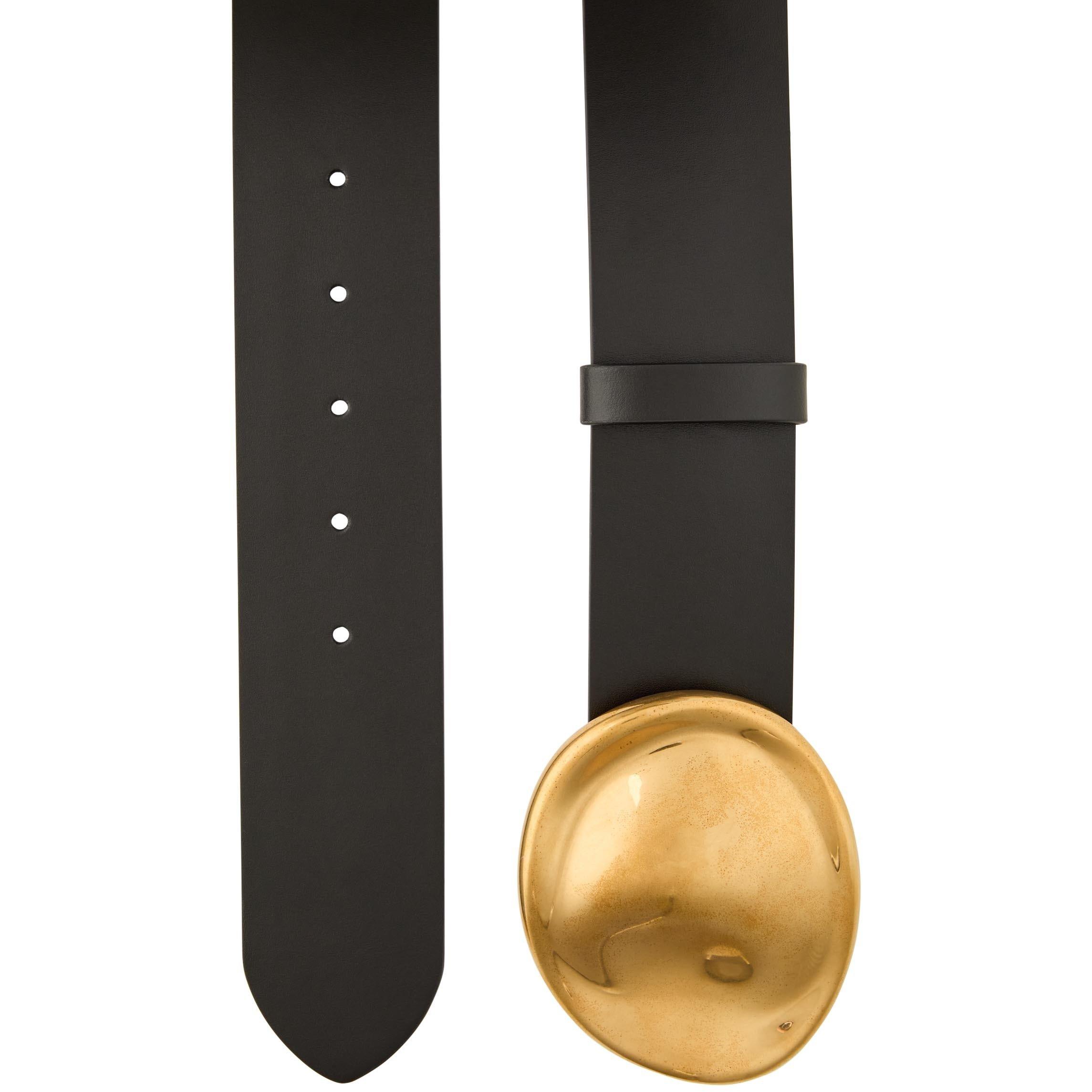 BLACK - Khaite - KEEFE BELT - ANTIQUE GOLD (35M - 2