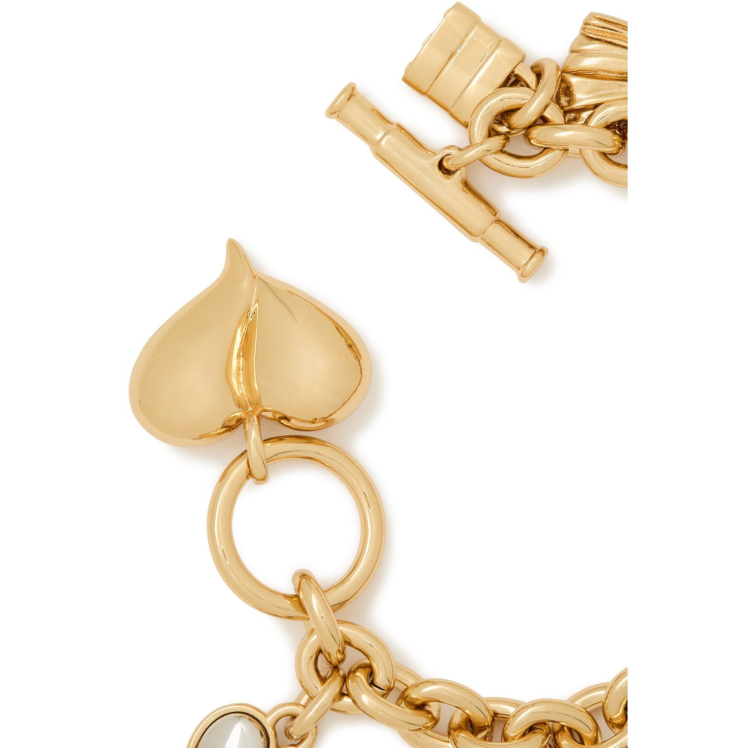 GOLD AND OTHER - Chloe - Women's Heart Lock Gold Charm Bracelet - 4