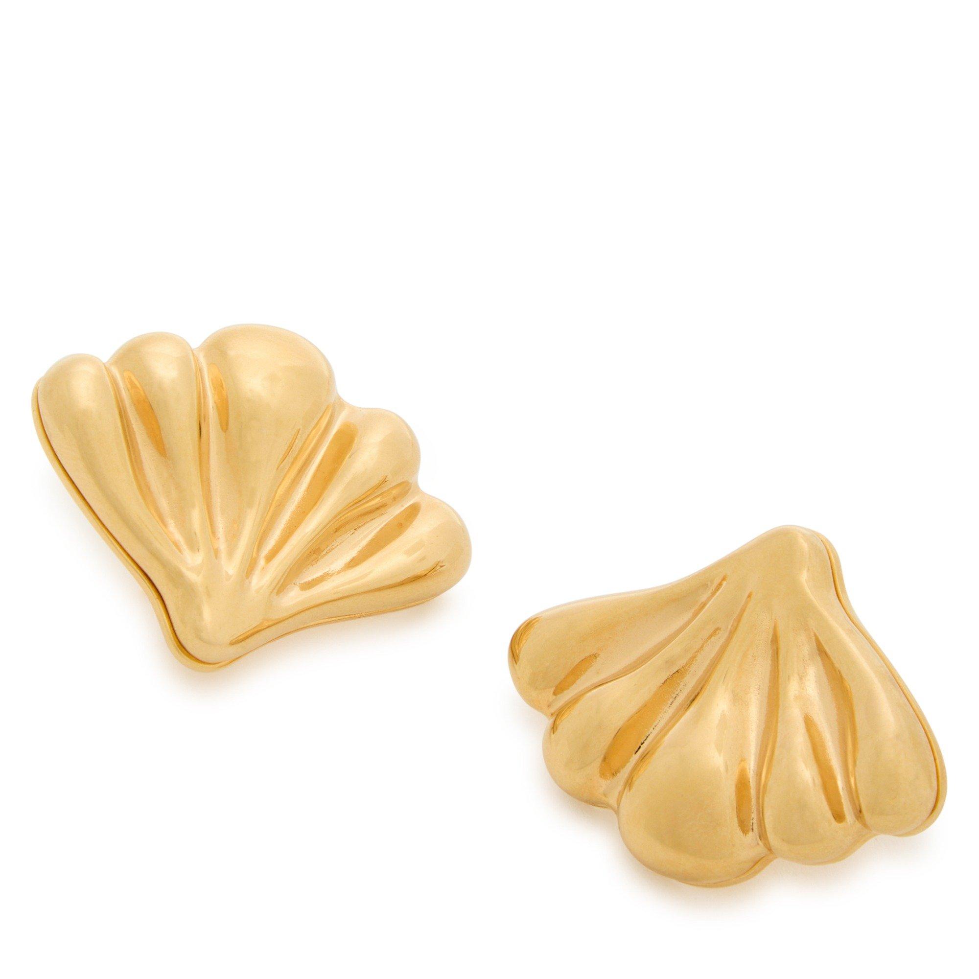GOLD AND OTHER - Chloe - Women's Shell Hoop Earrings - 2